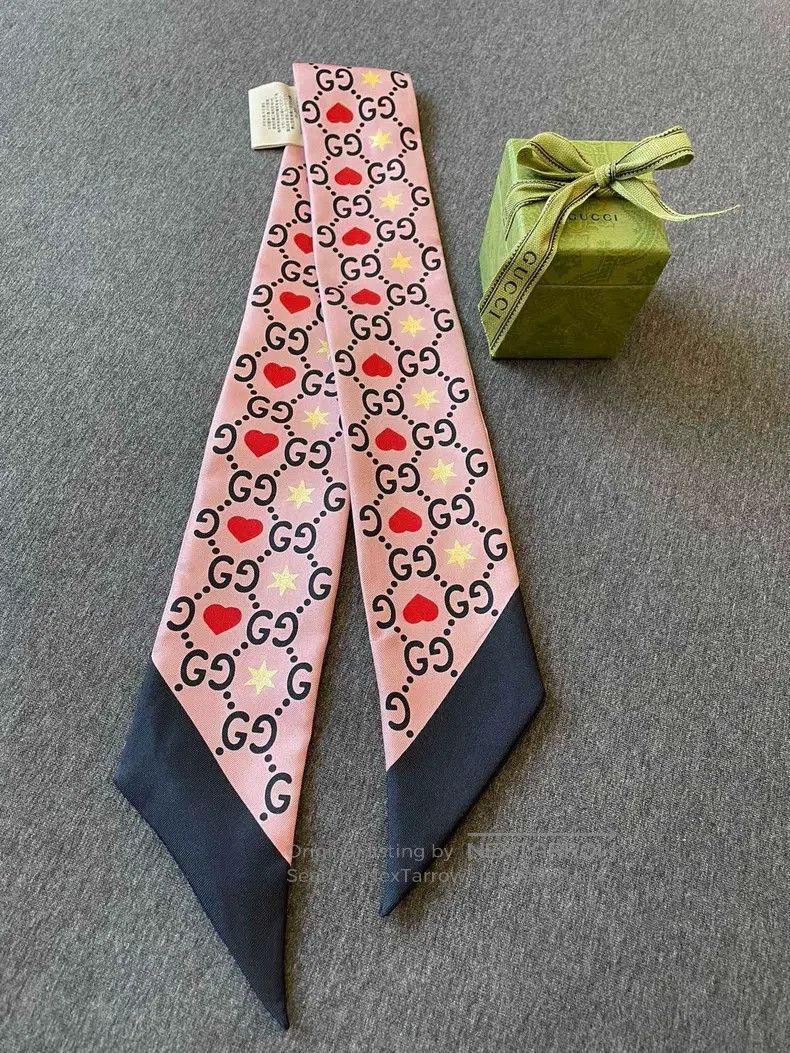 Gucci Gucci Pink gold-plated love scarf Size ONE SIZE - 3 Thumbnail
