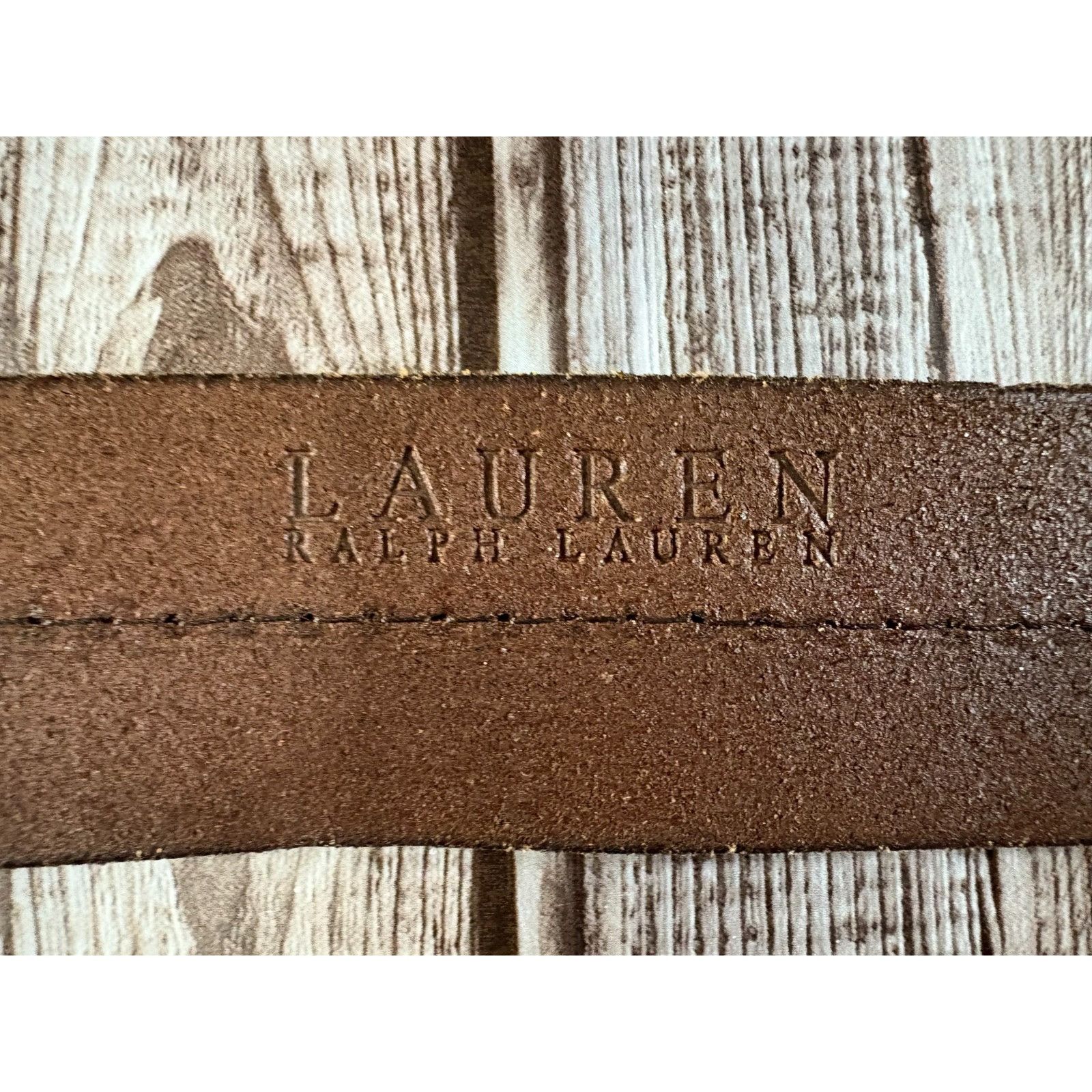 Lauren Ralph Lauren Lauren Ralph Lauren Solid Brass Leather belt size XL 46" Size 46 - 2 Thumbnail