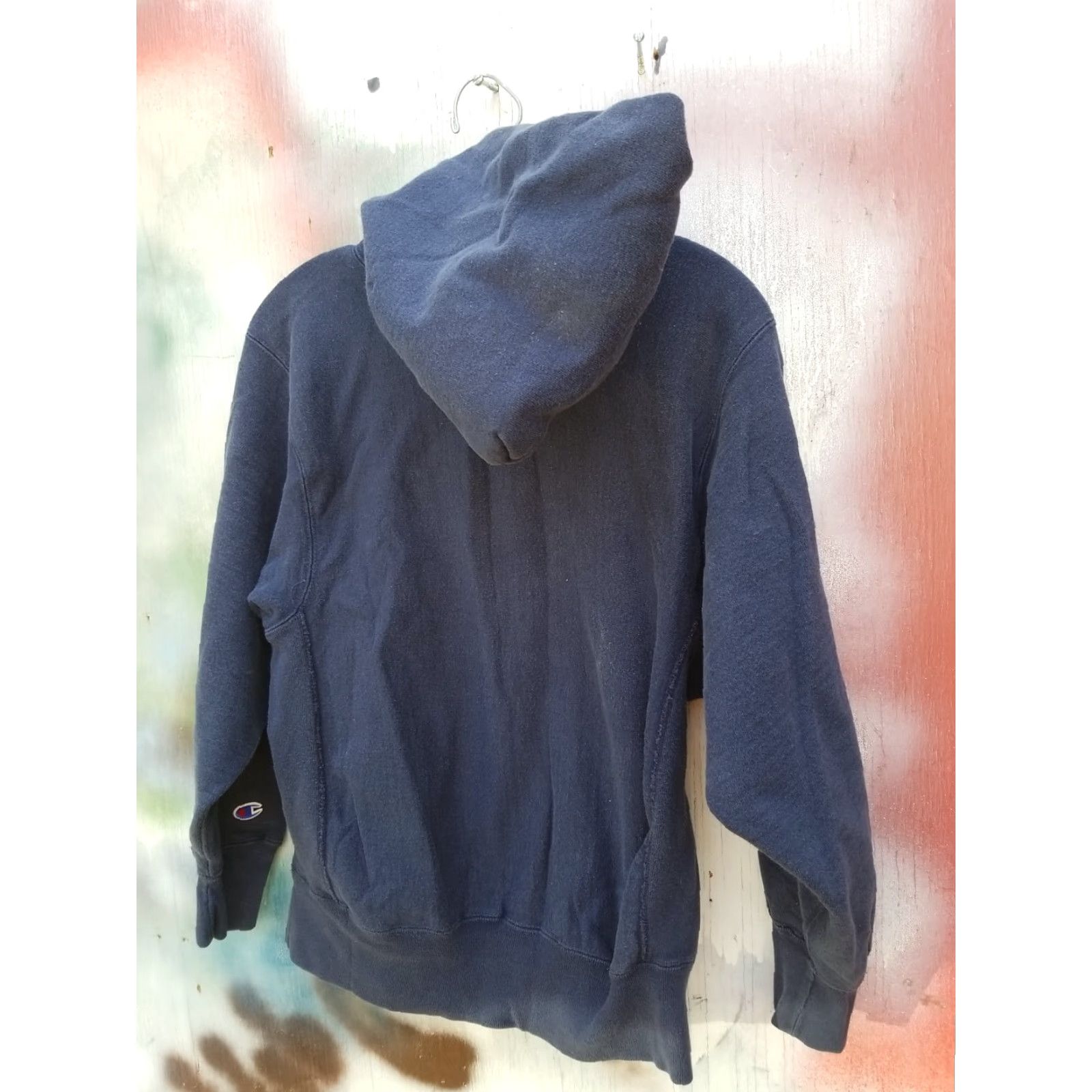 Champion VINTAGE Champion Reverse Weave Hoodie Sweatshirt Medium Blue USA Pull over Unisex Adults Men Women Chest 20 Length 24 Size US M / EU 48-50 / 2 - 4 Thumbnail