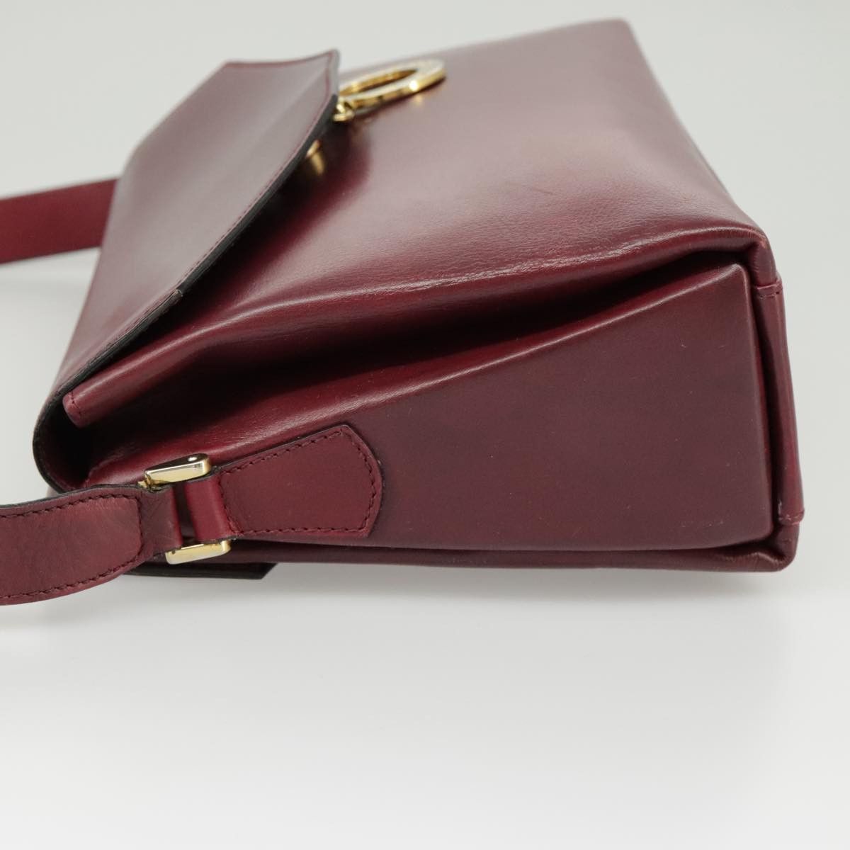 Celine CELINE Shoulder Bag Leather Wine Red Gold Size ONE SIZE - 4 Thumbnail