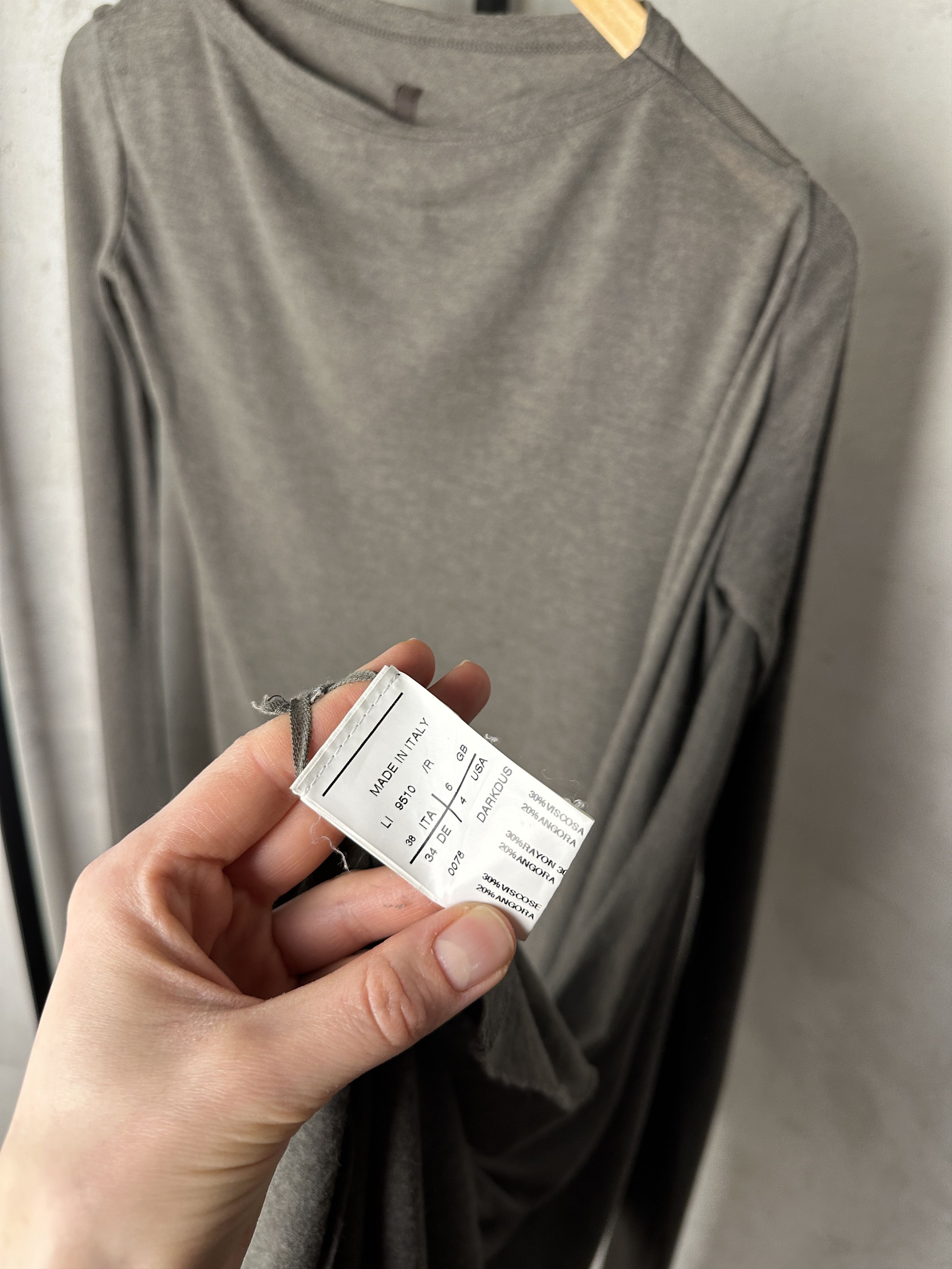 Rick Owens Rick Owens Lilies FW16 Darkdust Wool Drape Midi Dress Size XS / US 0-2 / IT 36-38 - 10 Thumbnail