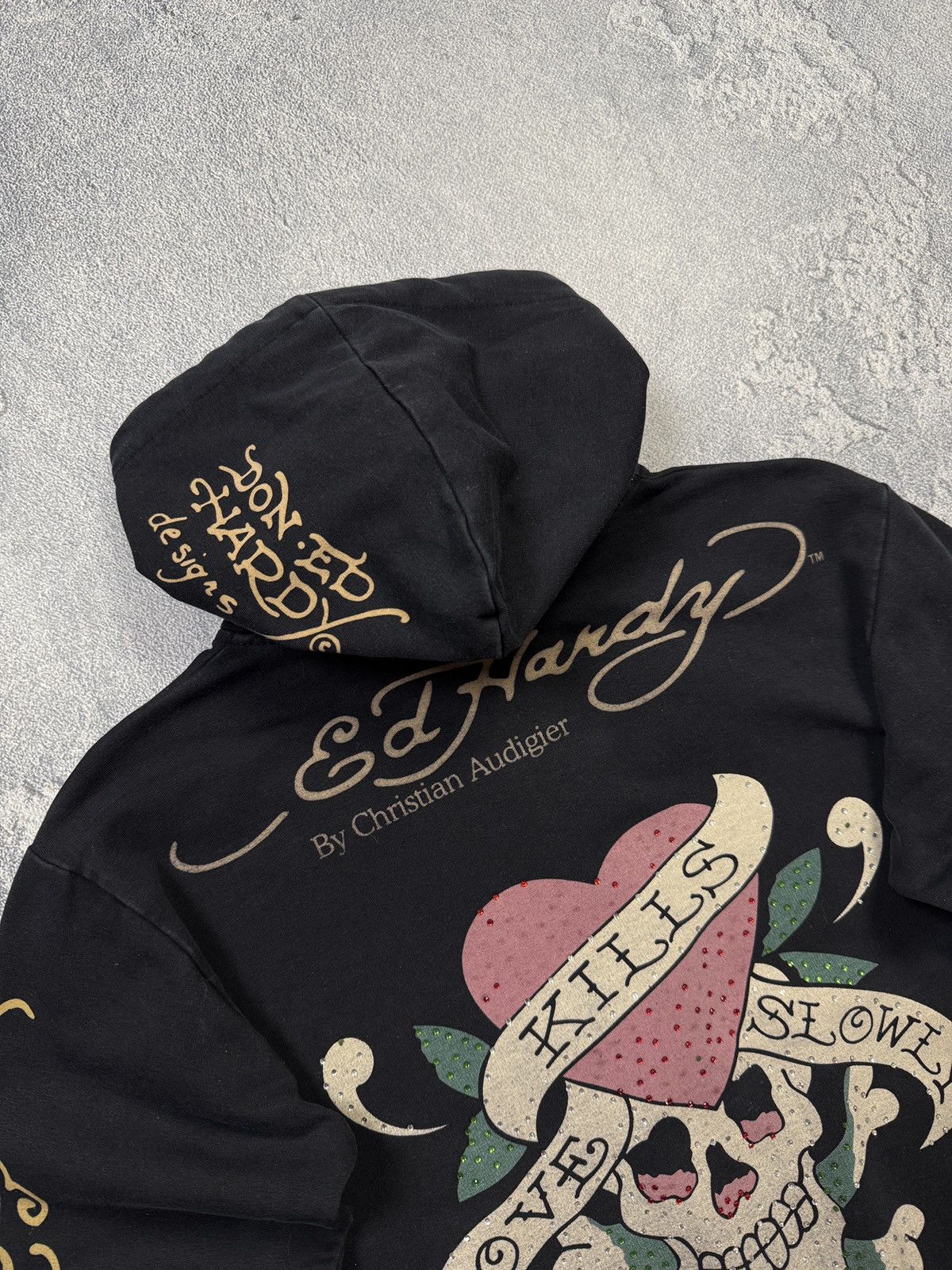 Ed Hardy Vintage Ed Hardy Hoodie Big Logo Size US S / EU 44-46 / 1 - 10 Thumbnail
