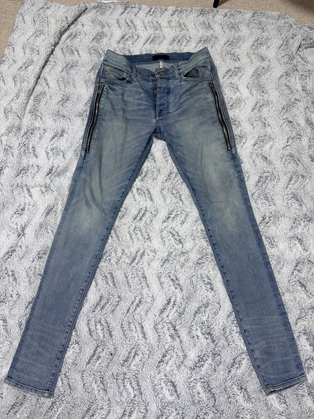 Amiri Amiri Zipper Thrasher Blue Jeans Size US 31 - 1 Thumbnail