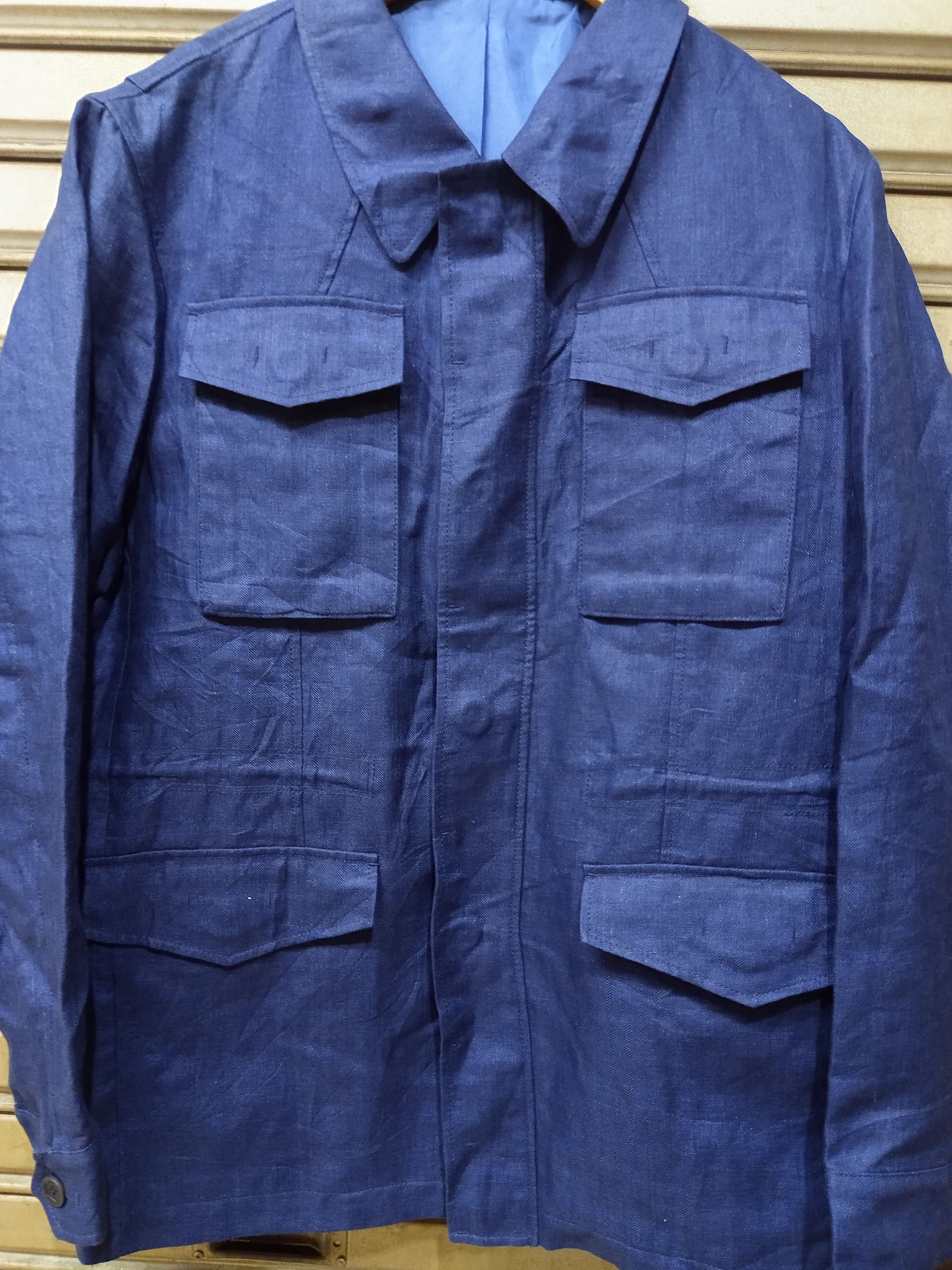 Vintage Korean Herringbone Utility Jacket Size US L / EU 52-54 / 3 - 2 Thumbnail