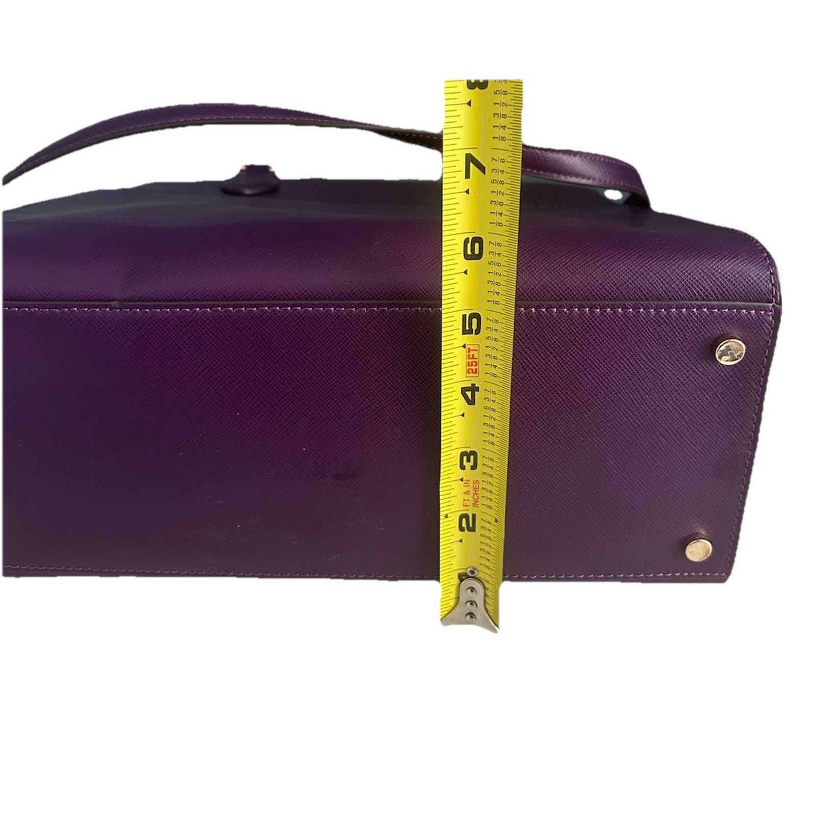 Kate Spade Kate Spade Ripe Plum Madison Saffiano Leather Purple Satchel Size ONE SIZE - 9 Thumbnail
