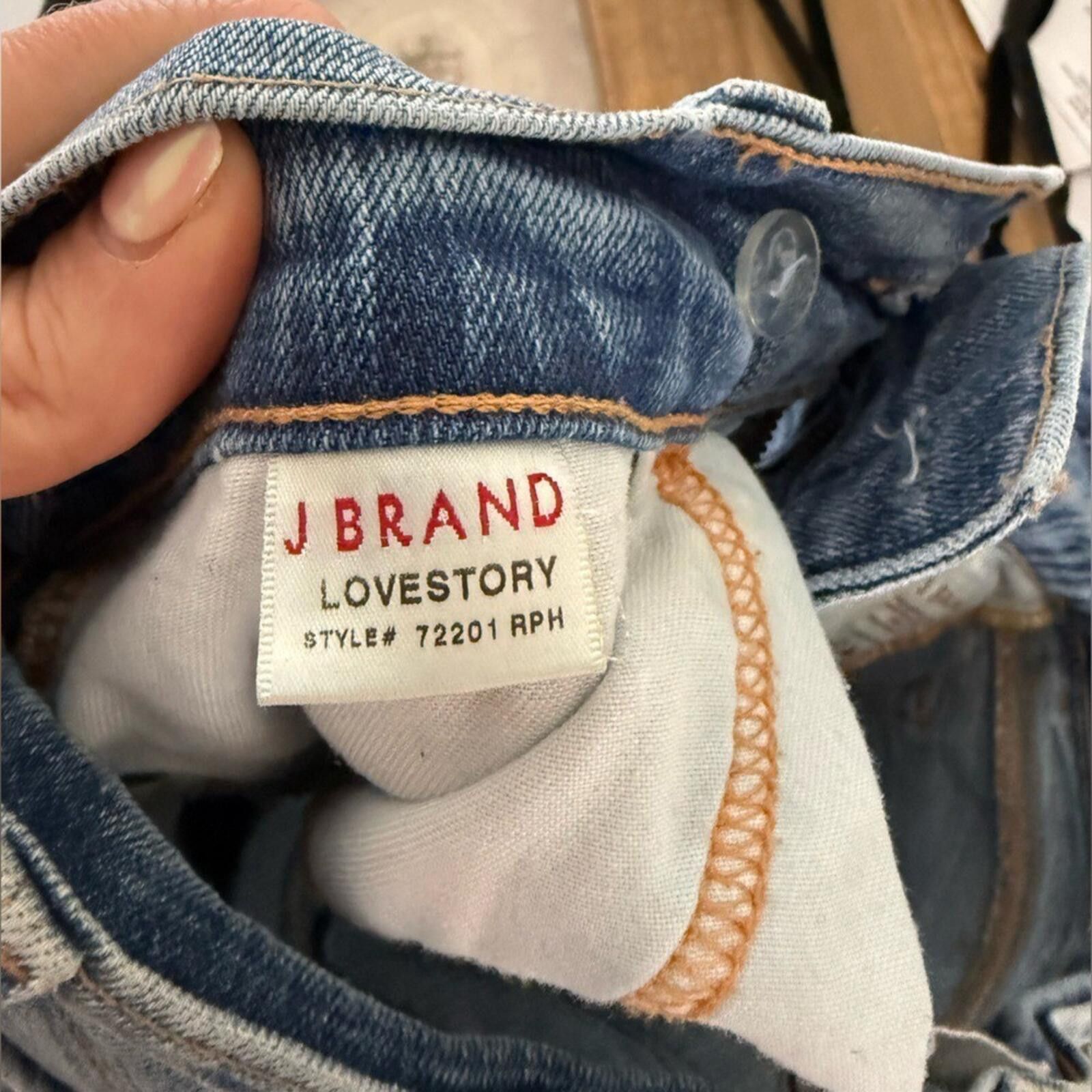 J Brand J Brand Love Story 27 Low Rise Blue Jeans 32.5 Inseam Size 27" / US 4 / IT 40 - 6 Thumbnail