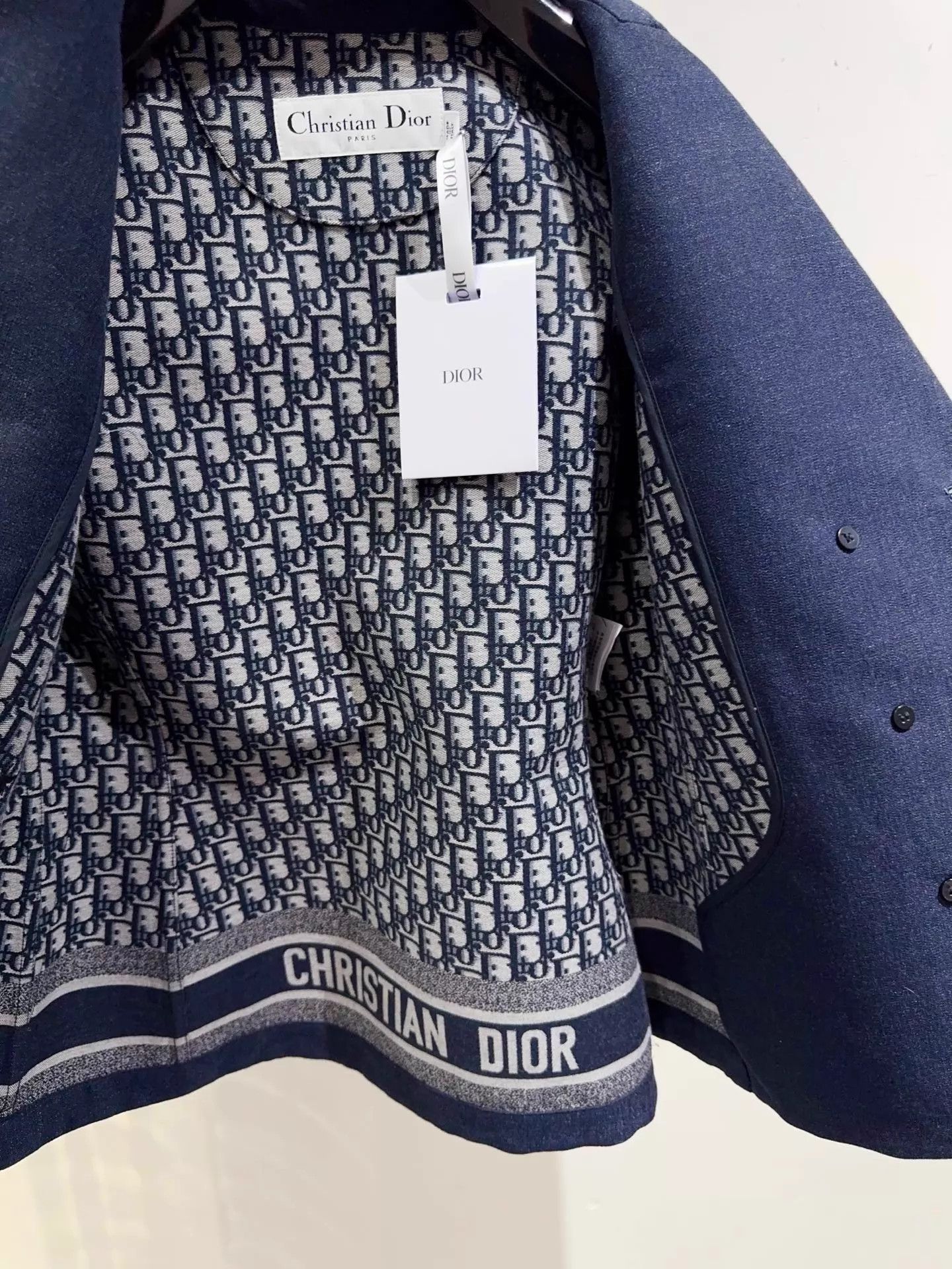 Dior Dior New Navy Blue All Over Logo Jacket F40 Size M / US 6-8 / IT 42-44 - 7 Thumbnail