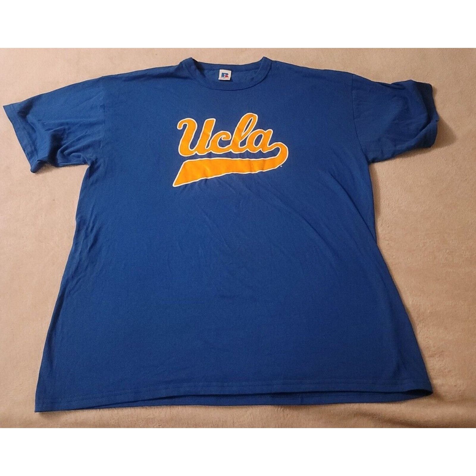 Russell Athletic UCLA Bruin t shirt gold on blue. XL Size US XL / EU 56 / 4 - 1 Thumbnail