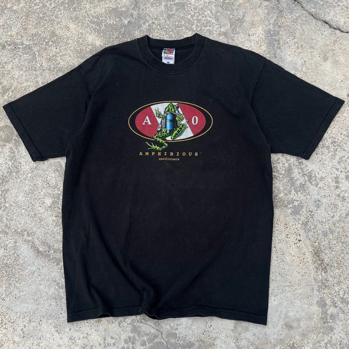Vintage Vintage 90s Amphibious Nitrogen Narcosis Nice Graphic Tee Size US L / EU 52-54 / 3 - 2 Thumbnail