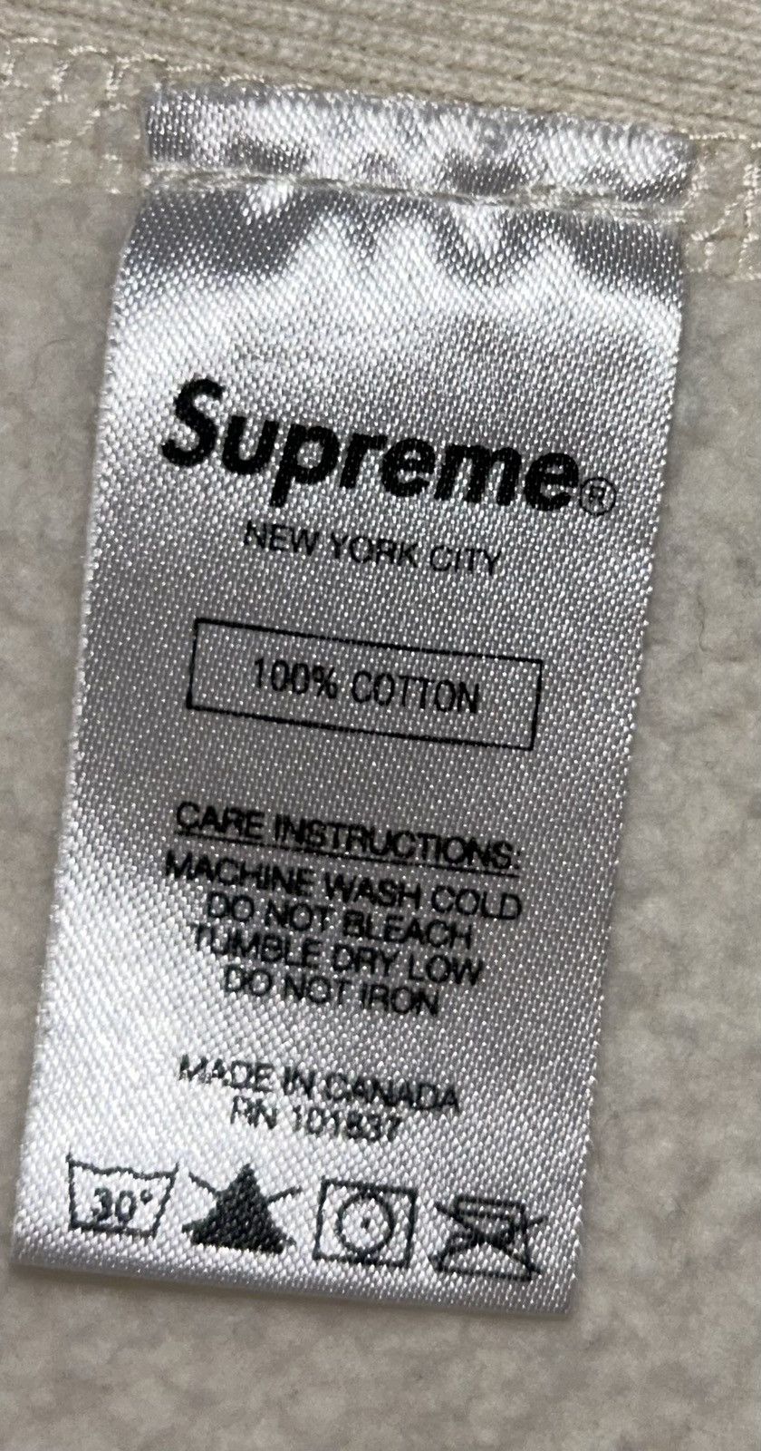 Supreme Supreme Box Logo Crewneck Natural (F/W18) Size XL Size US XL / EU 56 / 4 - 5 Thumbnail