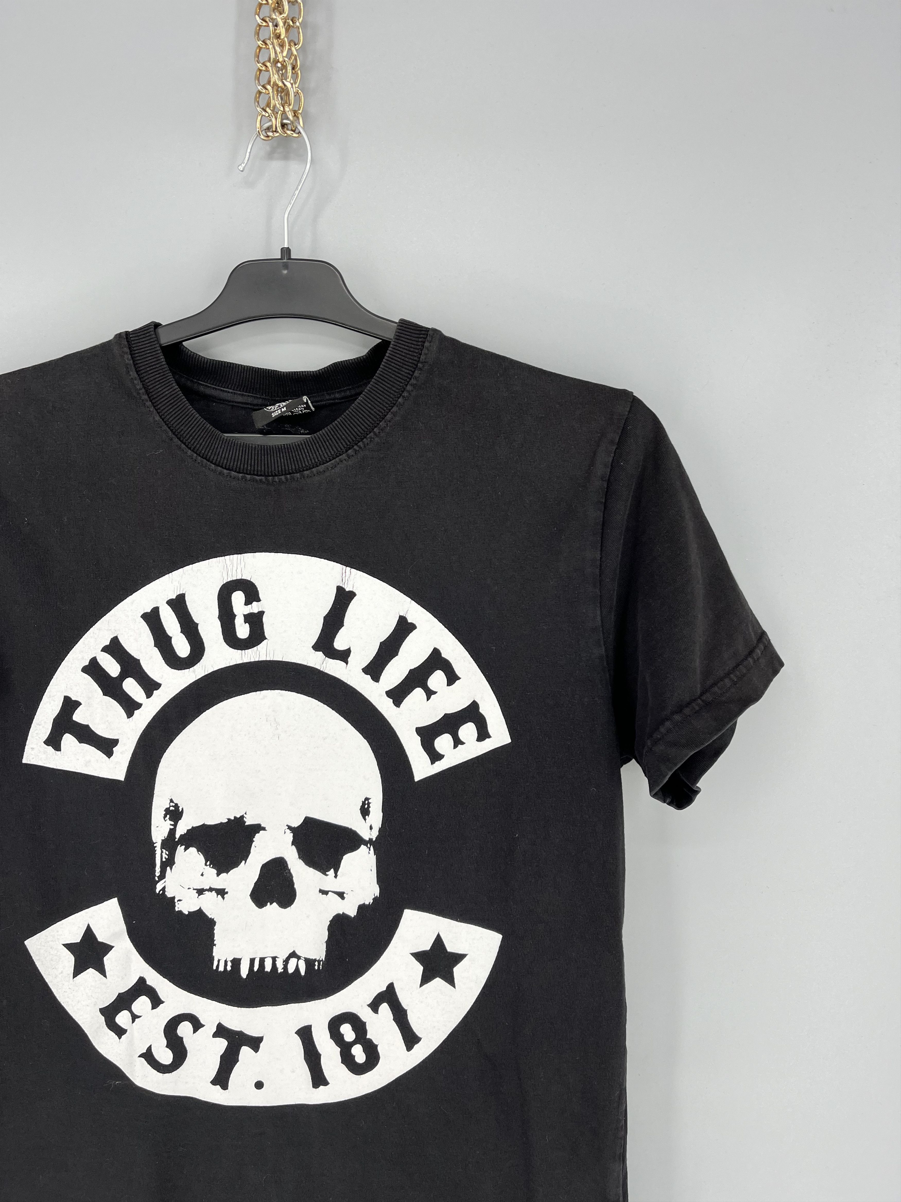 Band Tees × Vintage Vintage Y2k Thug Life vintage USA streetwear tee Skull tee Size US M / EU 48-50 / 2 - 5 Thumbnail