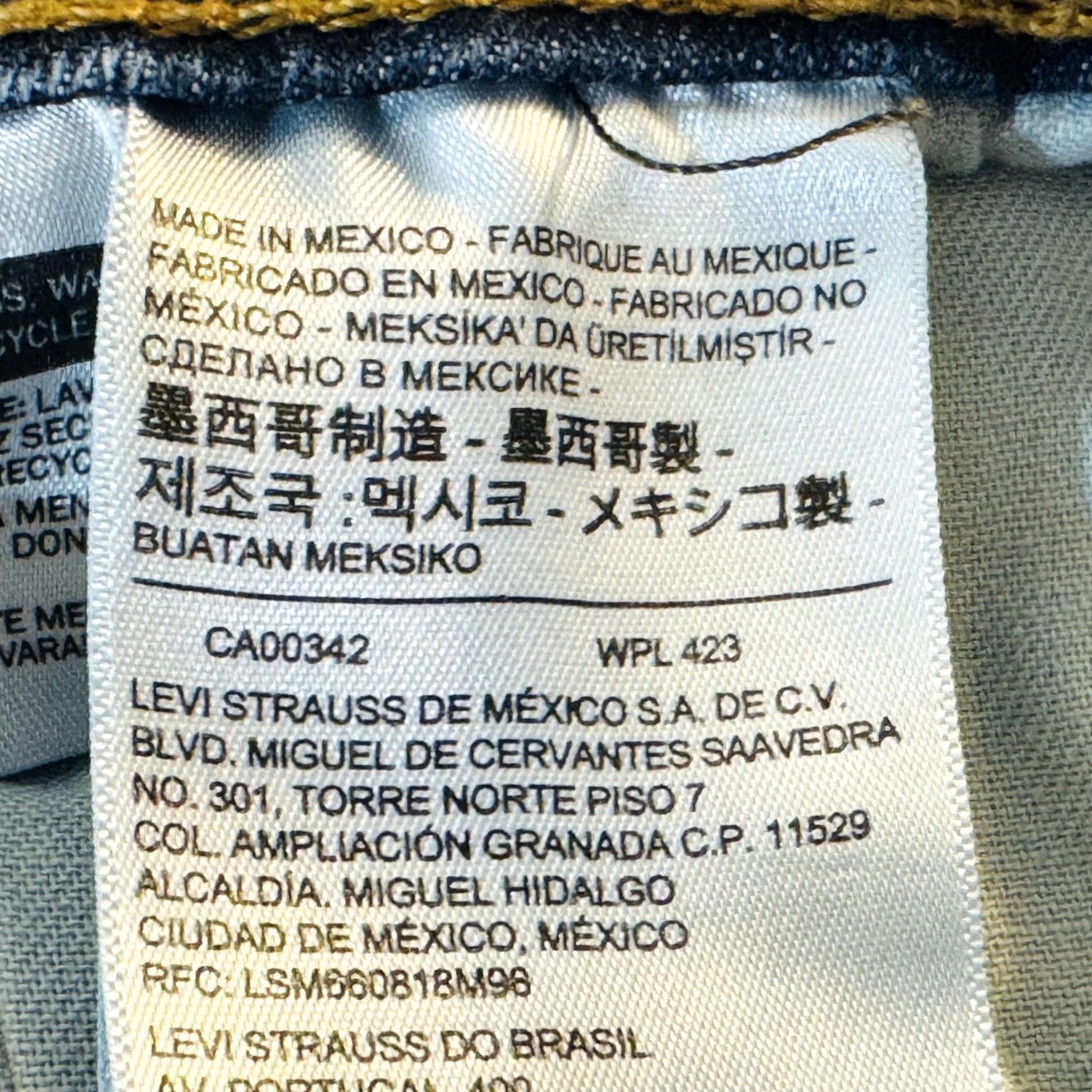 Levi's Levi's 505 Jeans Mens 36x32 Blue Medium Wash Straight Denim Zip Fly - Regular Fit, 5-Pocket, Cotton Stretch, Medium Blue Denim, USA Funky Patch Size US 36 / EU 52 - 4 Thumbnail