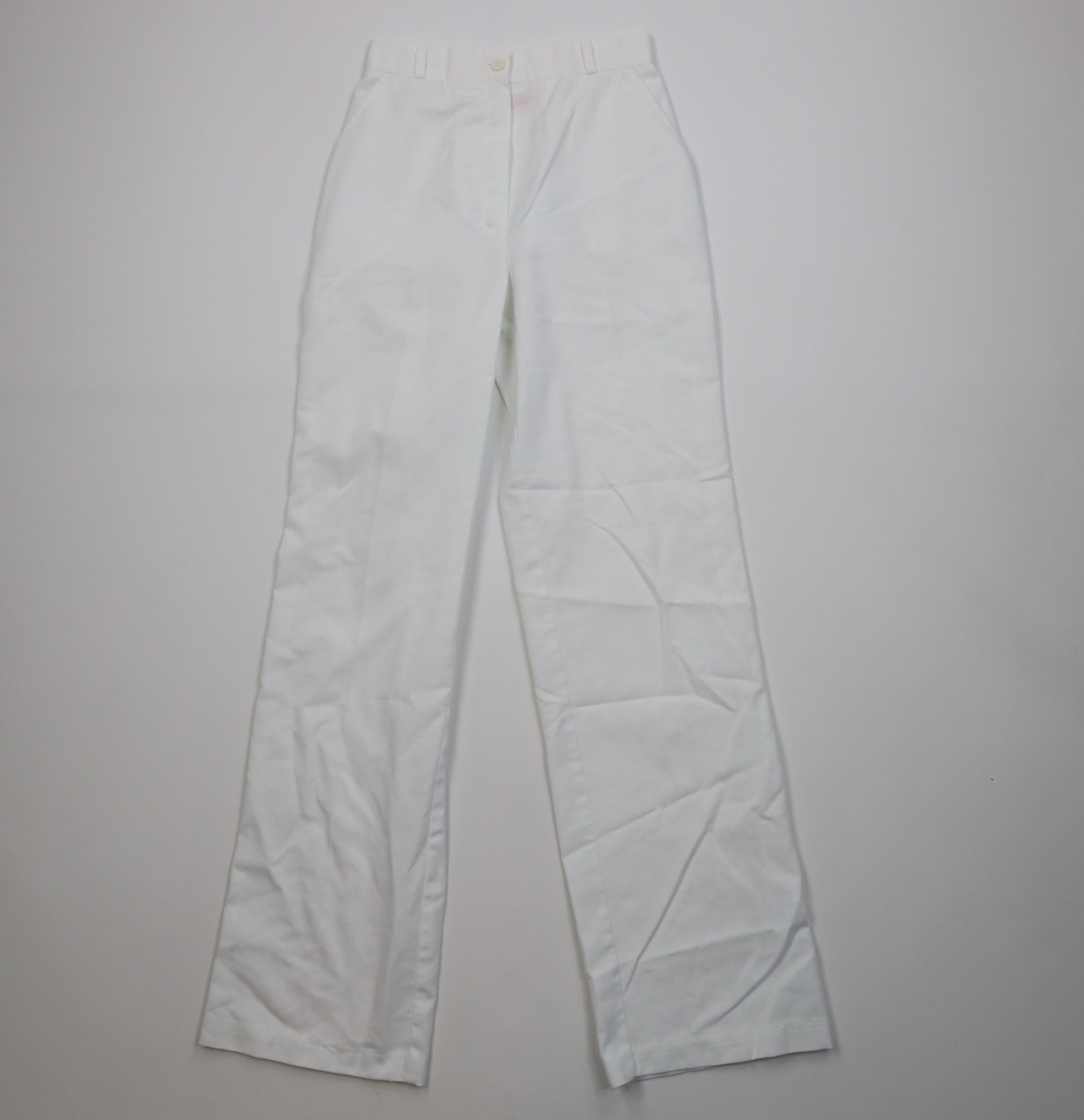 Vintage Vintage 70s Streetwear Flared Wide Leg Chino Pants White USA Size 25" / US 0 / IT 36 - 1 Thumbnail