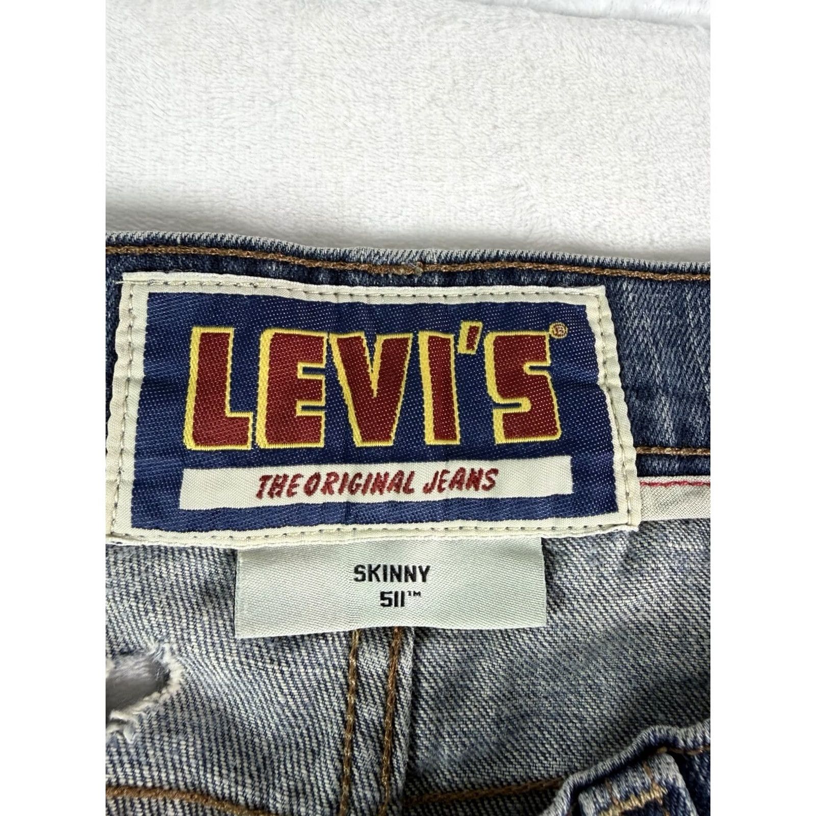 Levi's VINTAGE Levi's 511 Jeans Men Skinny 33x32 Blue Regular Fit Zip Size US 33 - 2 Thumbnail