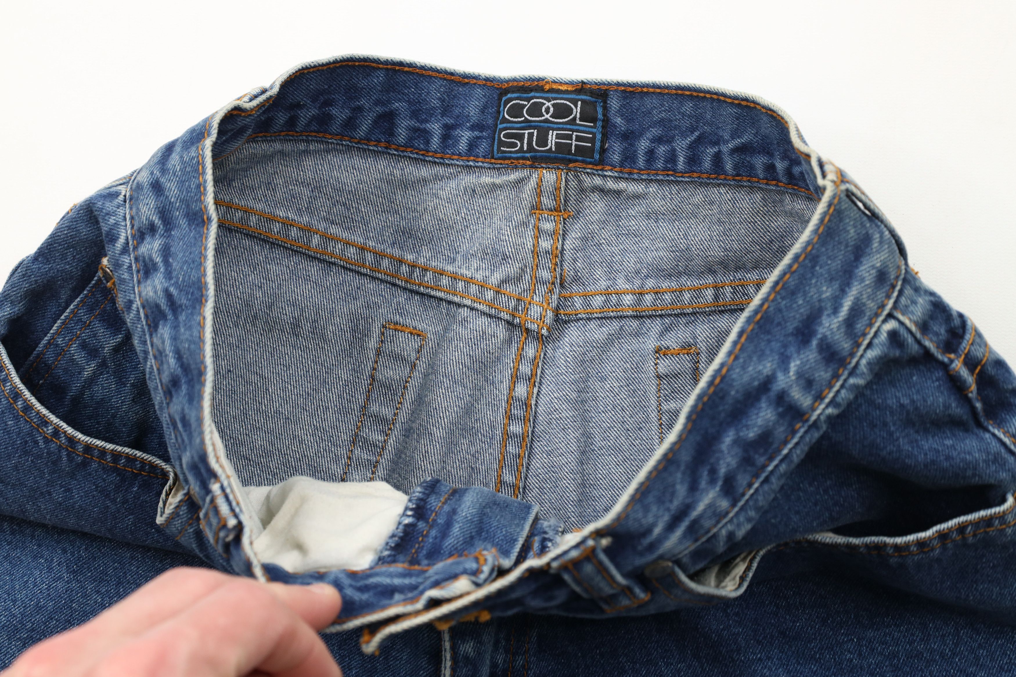 Vintage Vintage 90s Streetwear Knee Denim Jean Shorts Jorts Blue Size US 30 / EU 46 - 6 Thumbnail