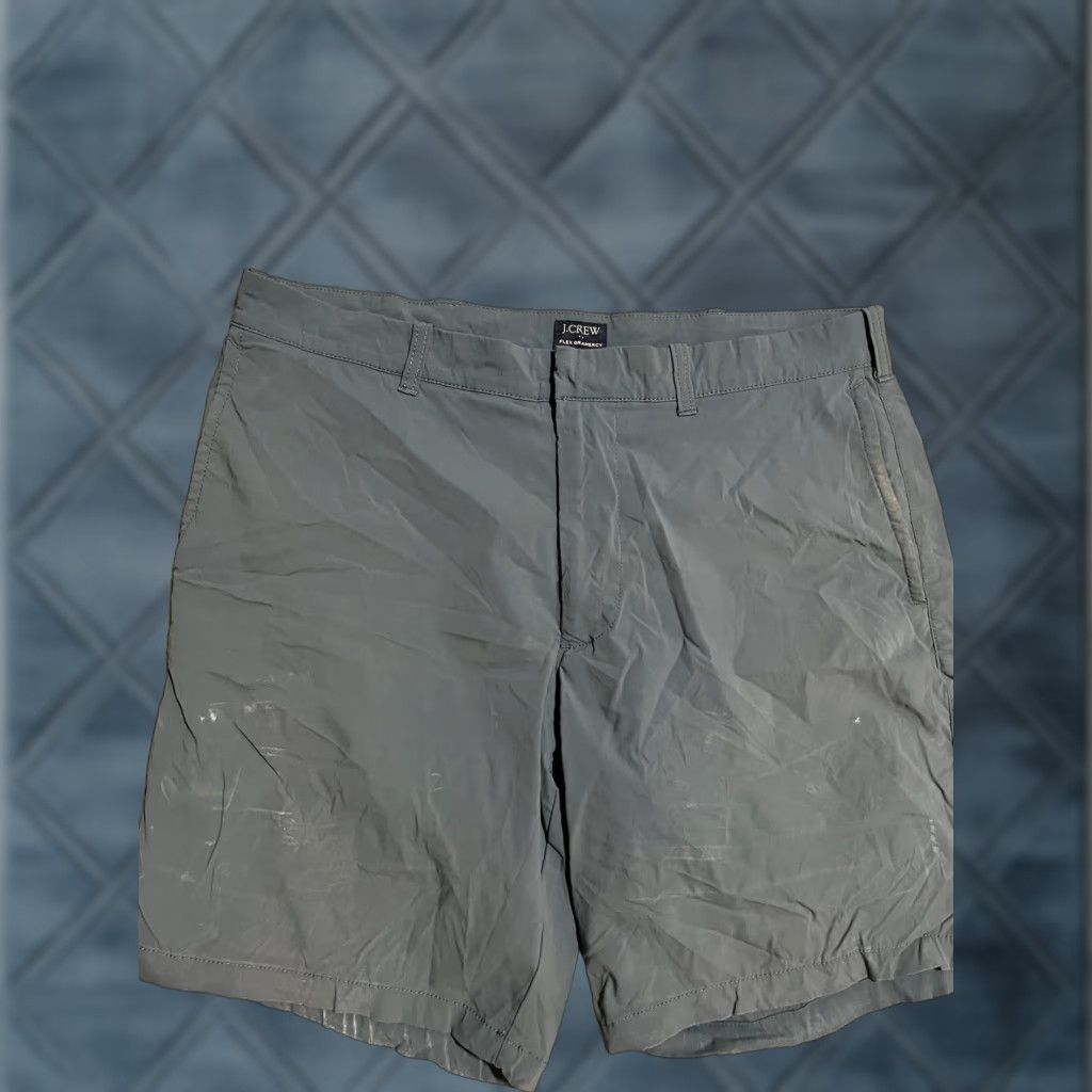 J.Crew J.CREW Shorts Mens Size 35 Blue Nylon Spandex Flat Front Chino Casual Size US 35 - 1 Thumbnail