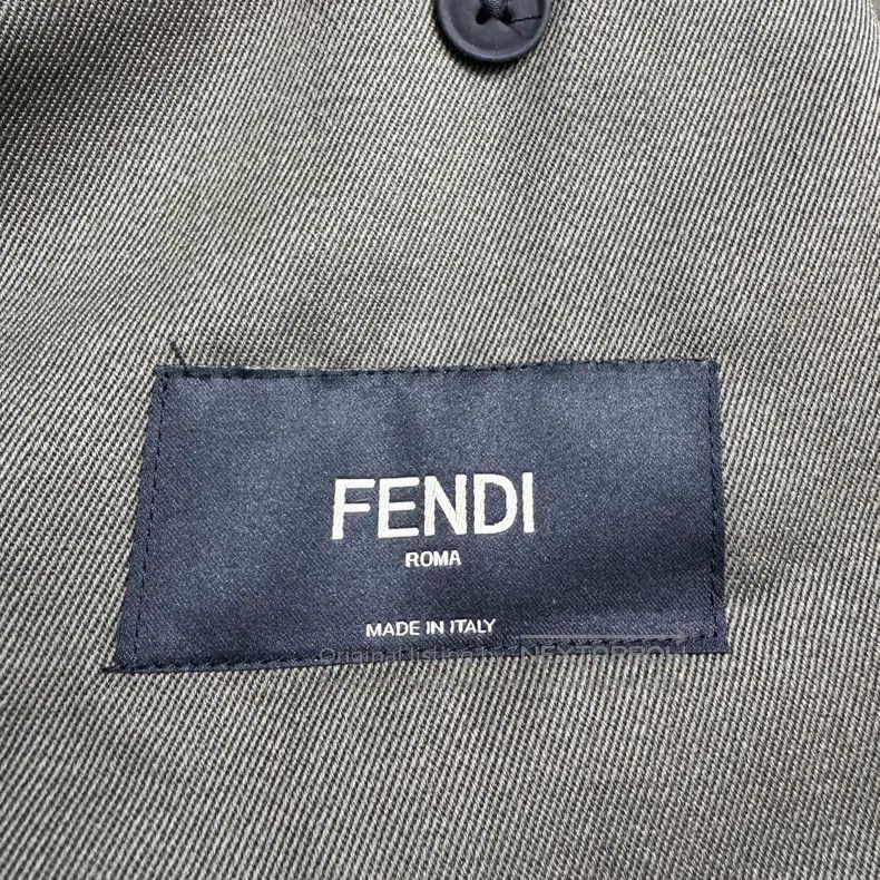 Fendi Fendi Olive Green Wool Blazer Size 46L - 2 Thumbnail