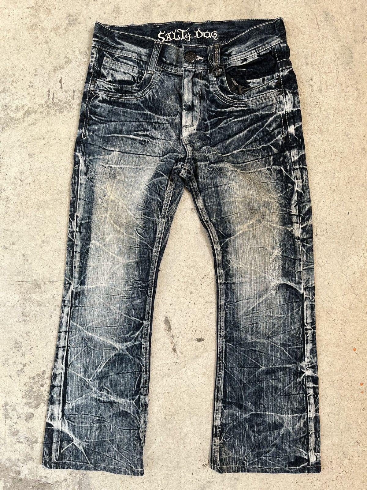 If Six Was Nine Salty Dog Flare distressed western jeans Size US 30 / EU 46 - 1 Thumbnail