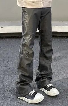 Japanese Brand Sayaka x Misao Avant garde studded pu leather flare pants Size US 34 / EU 50 - 6 Thumbnail