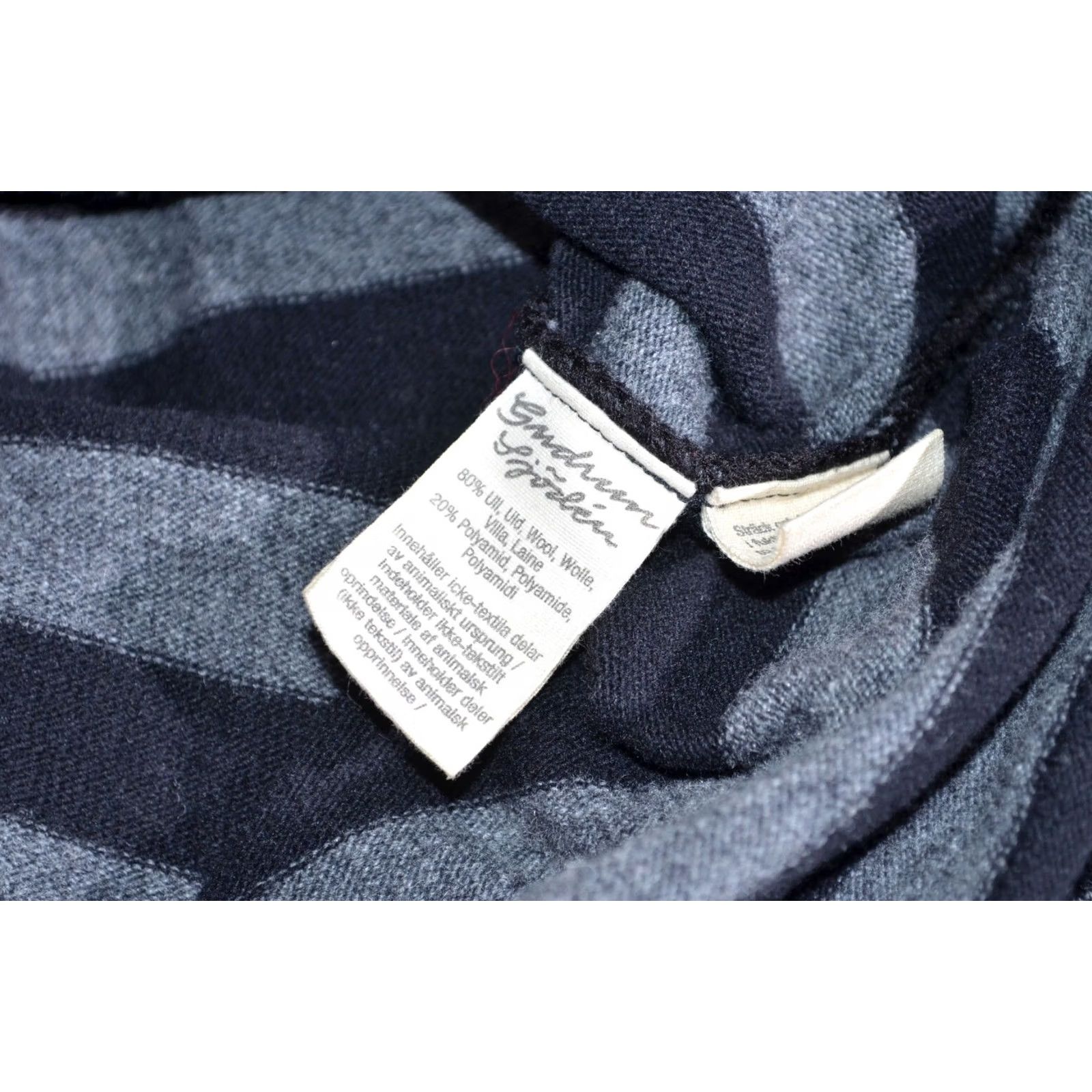 Vintage Gudrun Sjoden Cardigan Womens M Grey Women Long Jumper Striped Wool Blend Sleeve Size M / US 6-8 / IT 42-44 - 8 Thumbnail