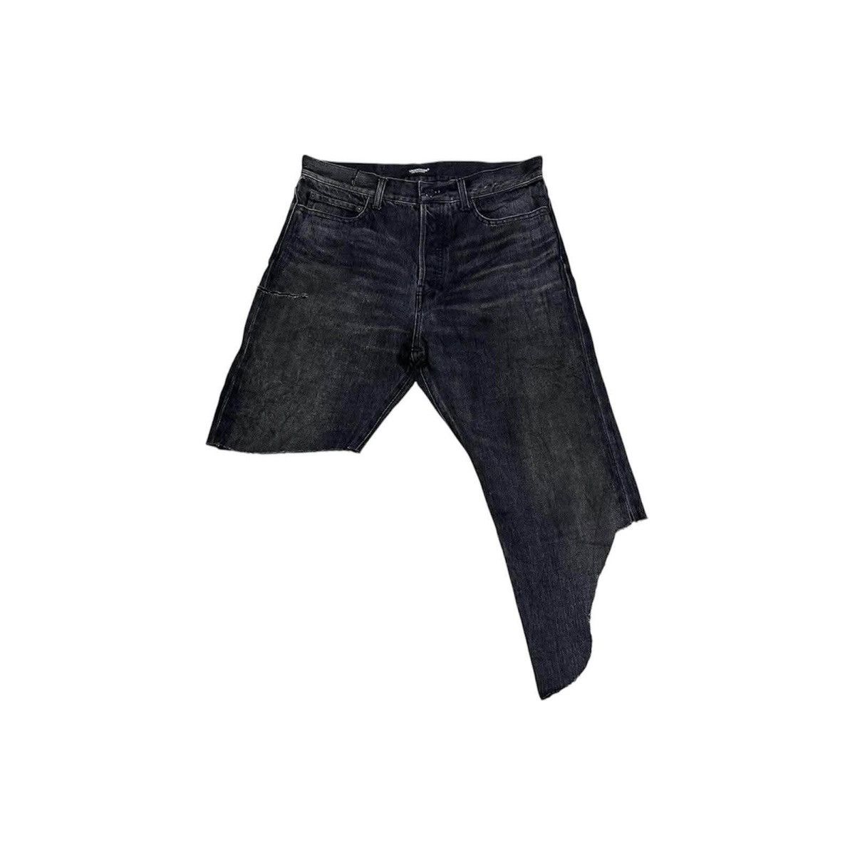 Japanese Brand × Jun Takahashi × Undercover 🔥Sick Undercover Black Denim Cut Off Distressed Size US 32 / EU 48 - 1 Thumbnail