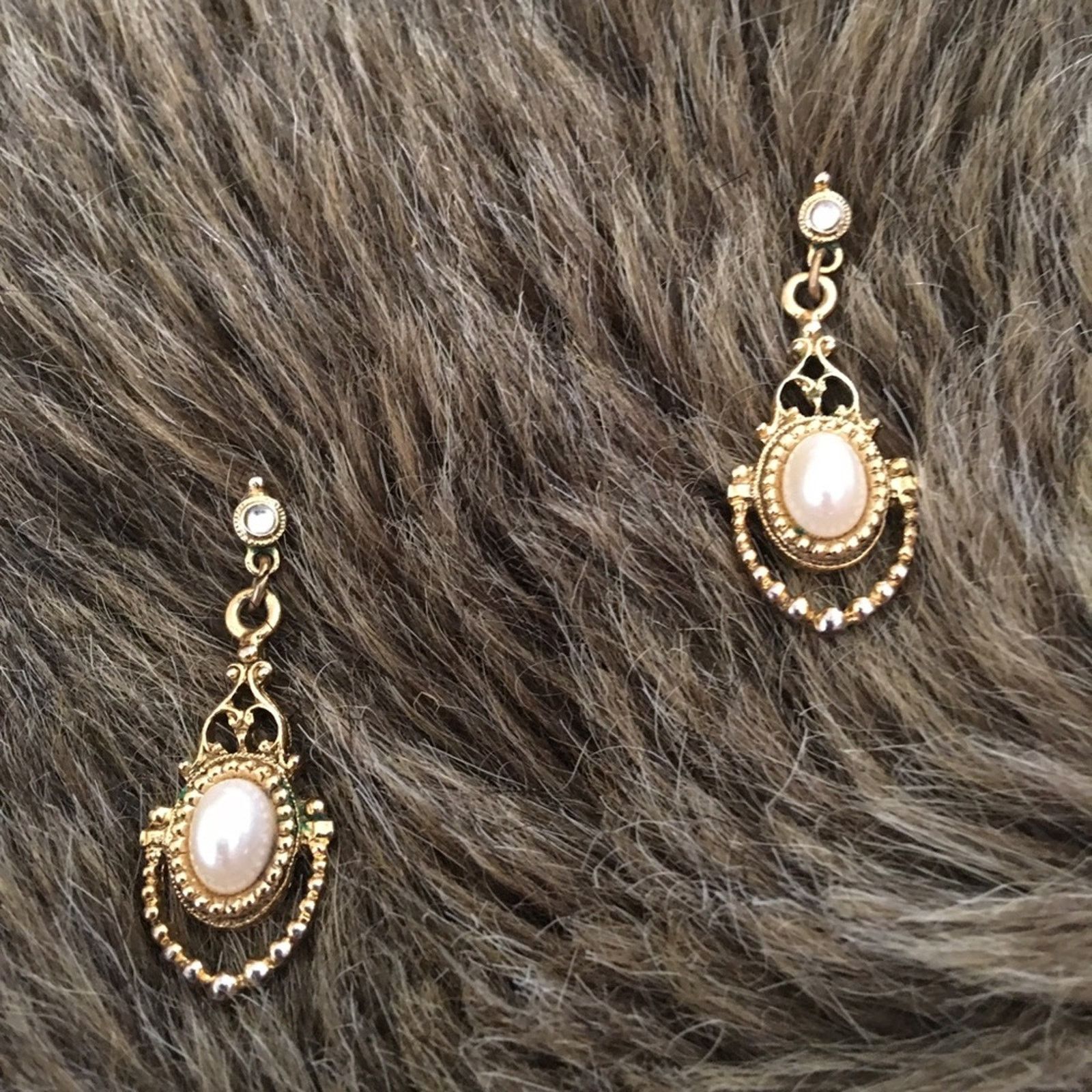 Vintage Vintage elegant pearl drop pierced earrings Size ONE SIZE - 3 Thumbnail