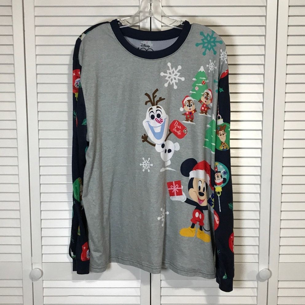 Disney Disney Christmas Winter Blue Multicolor Pajama Set Womens XL Size ONE SIZE - 2 Thumbnail