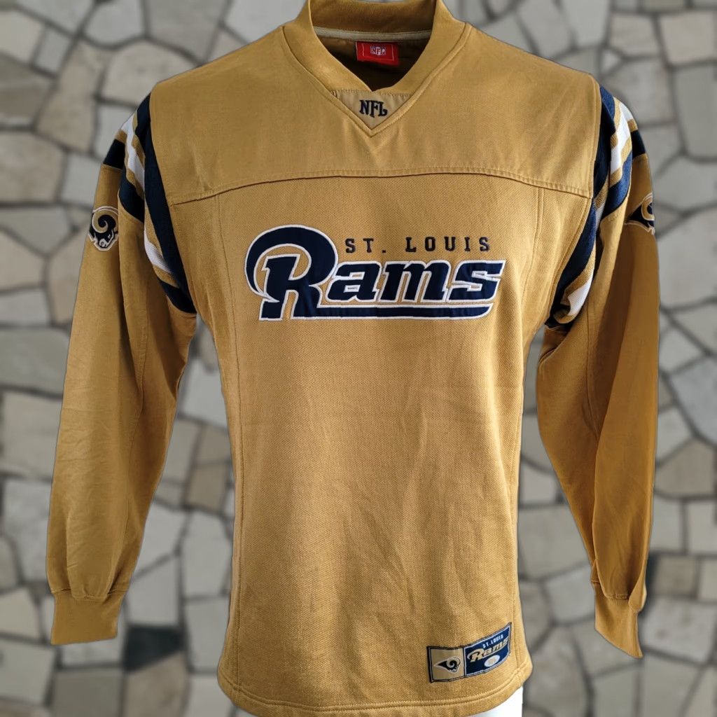 NFL VINTAGE St. Louis Rams Sweatshirt NFL M Shirt Mens Brown 29In Pit 22In 29 Inches 1990s Size US M / EU 48-50 / 2 - 1 Thumbnail
