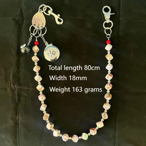 Jewelry Lucky Beaded Gemstone Wallet Chain Size ONE SIZE - 8 Thumbnail