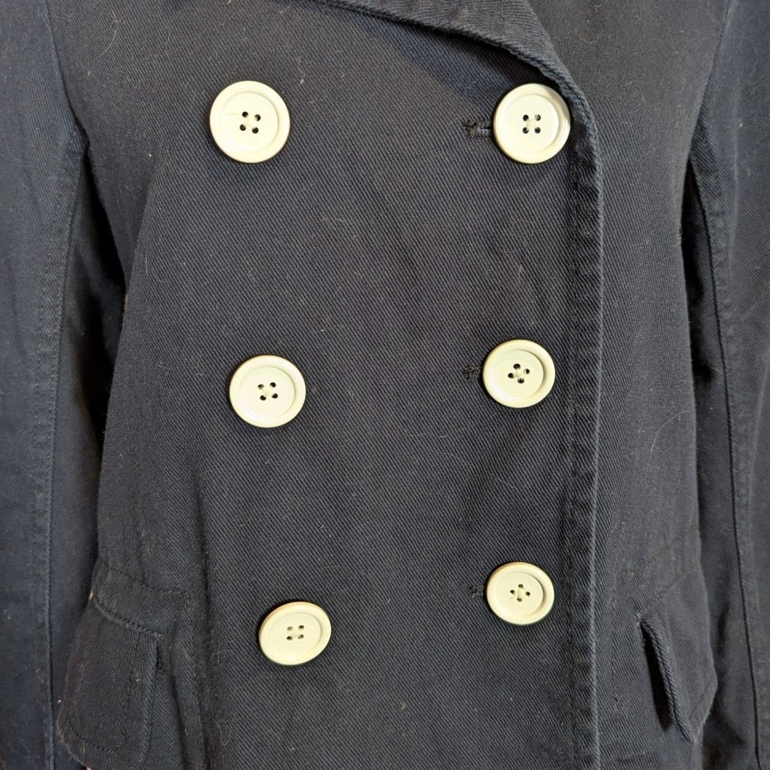 J.Crew J. Crew Canvas Double Breasted Pea Coat Blue Size 2 Size XS / US 0-2 / IT 36-38 - 12 Thumbnail