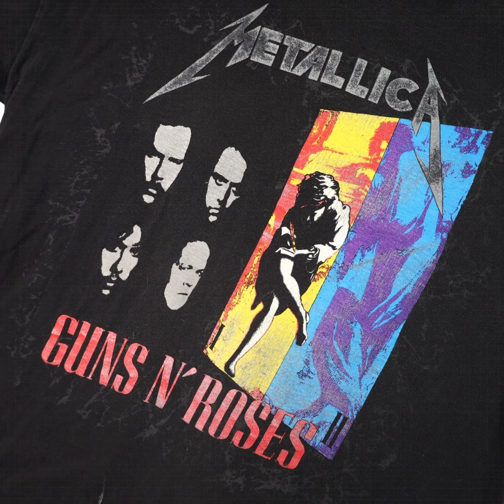 Vintage VINTAGE Metallica & Guns N' Roses Graphic Tour T Shirt Brockum Black L Mens 1992 Size US L / EU 52-54 / 3 - 2 Thumbnail