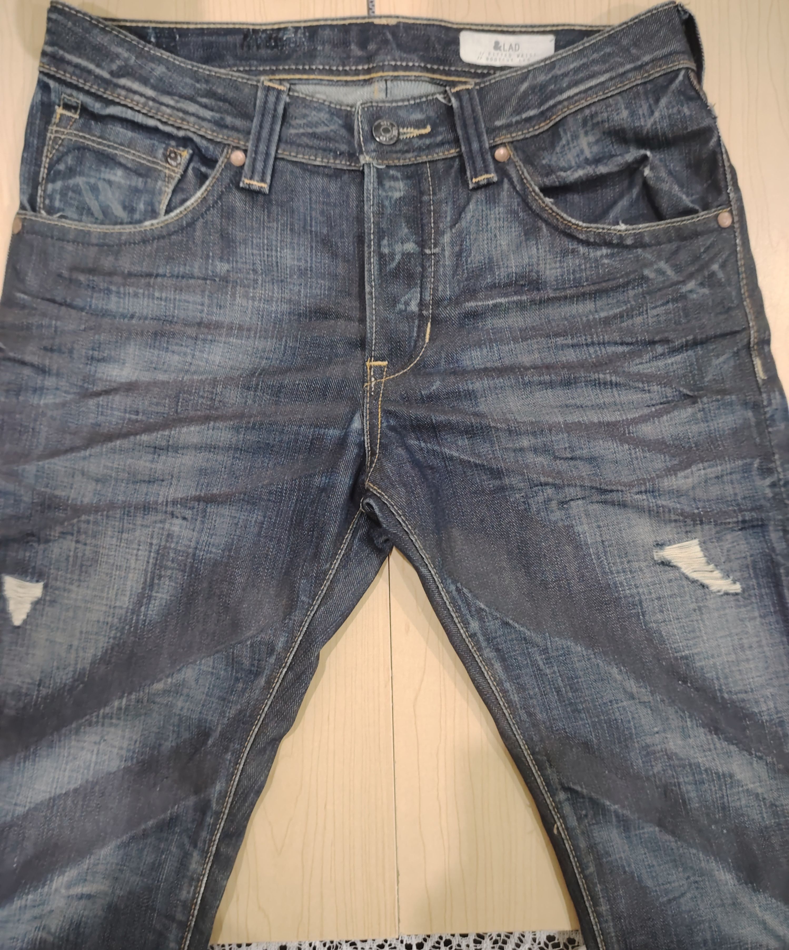 Japanese Brand Vintage Lad x HM fitted waist / bootcut leg Denim Size US 29 - 5 Thumbnail