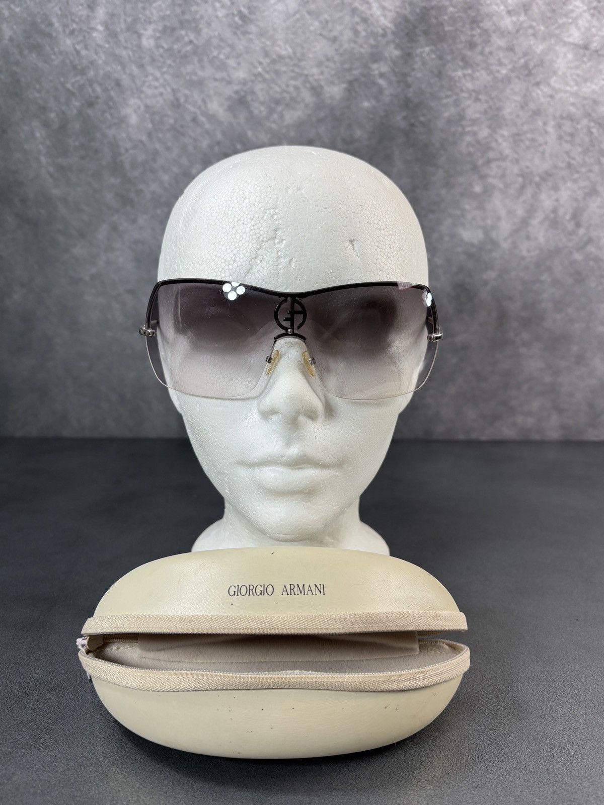Giorgio Armani 2000s Giorgio Armani Shield Sunglasses GA 329/S Y2K Metal Size ONE SIZE - 2 Thumbnail