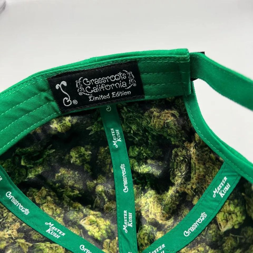 Grassroots California Master Kush Hat Men Green Skate Grassroots Strap Back Cap Size ONE SIZE - 6 Thumbnail