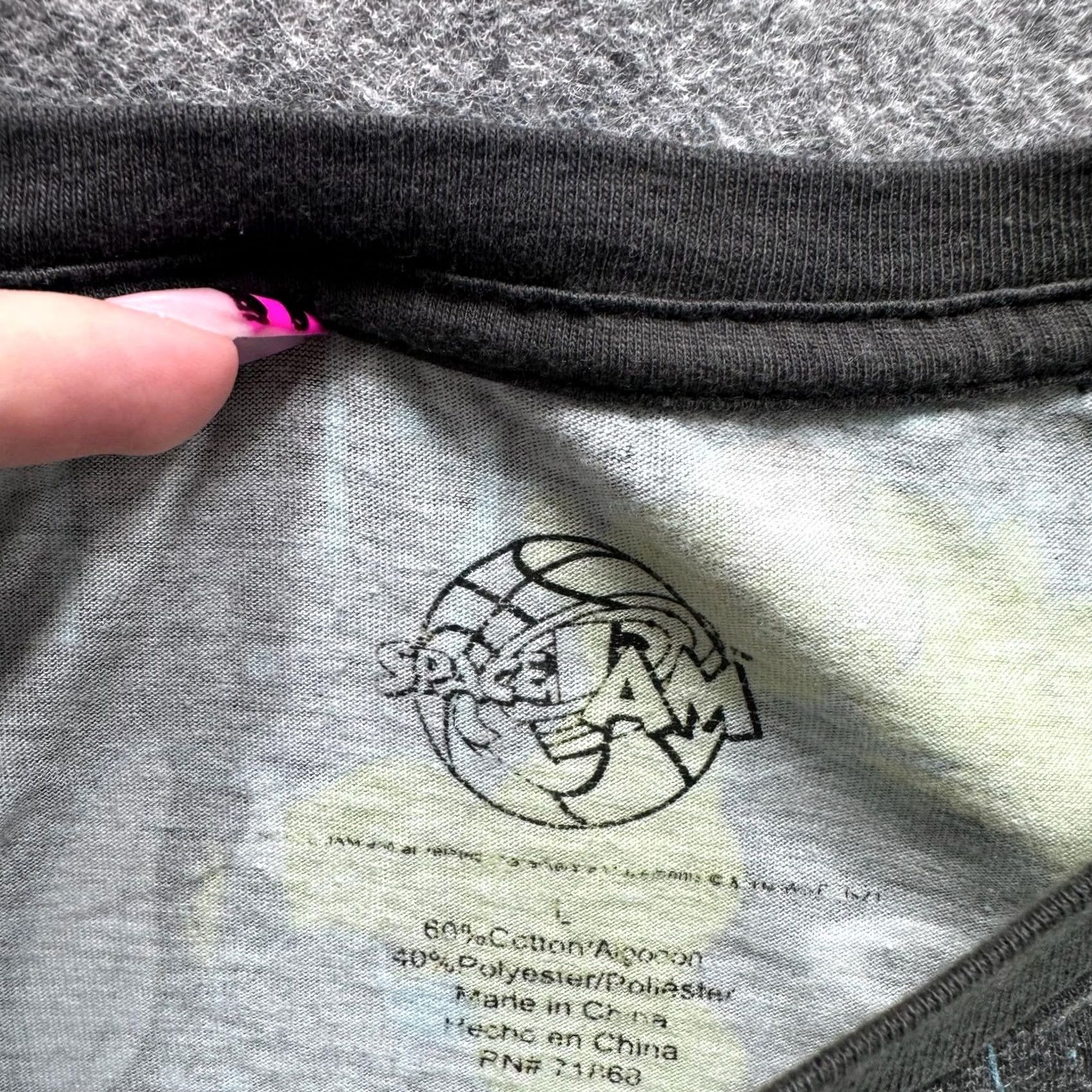 Vintage Space Jam Shirt Mens L Black Tune Squad All Over Bugs Bunny Monstars Graphic Tee Size US L / EU 52-54 / 3 - 4 Thumbnail