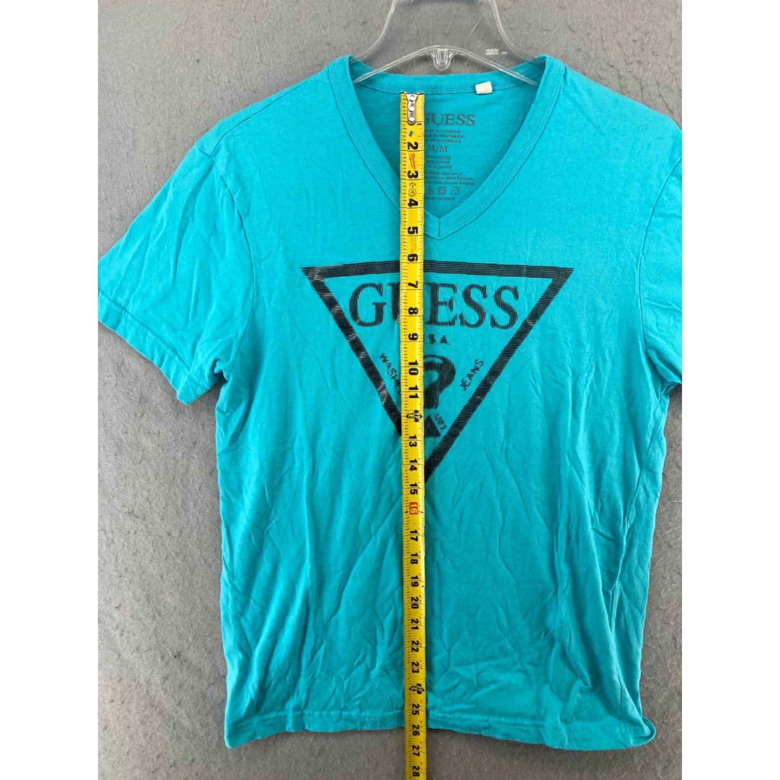 Guess GUESS Mens T-Shirt Medium Blue Spellout Logo - 90s Designer Graphic Print Crew Neck Cotton Jersey Short Sleeve Adult M Mens Size US M / EU 48-50 / 2 - 3 Thumbnail