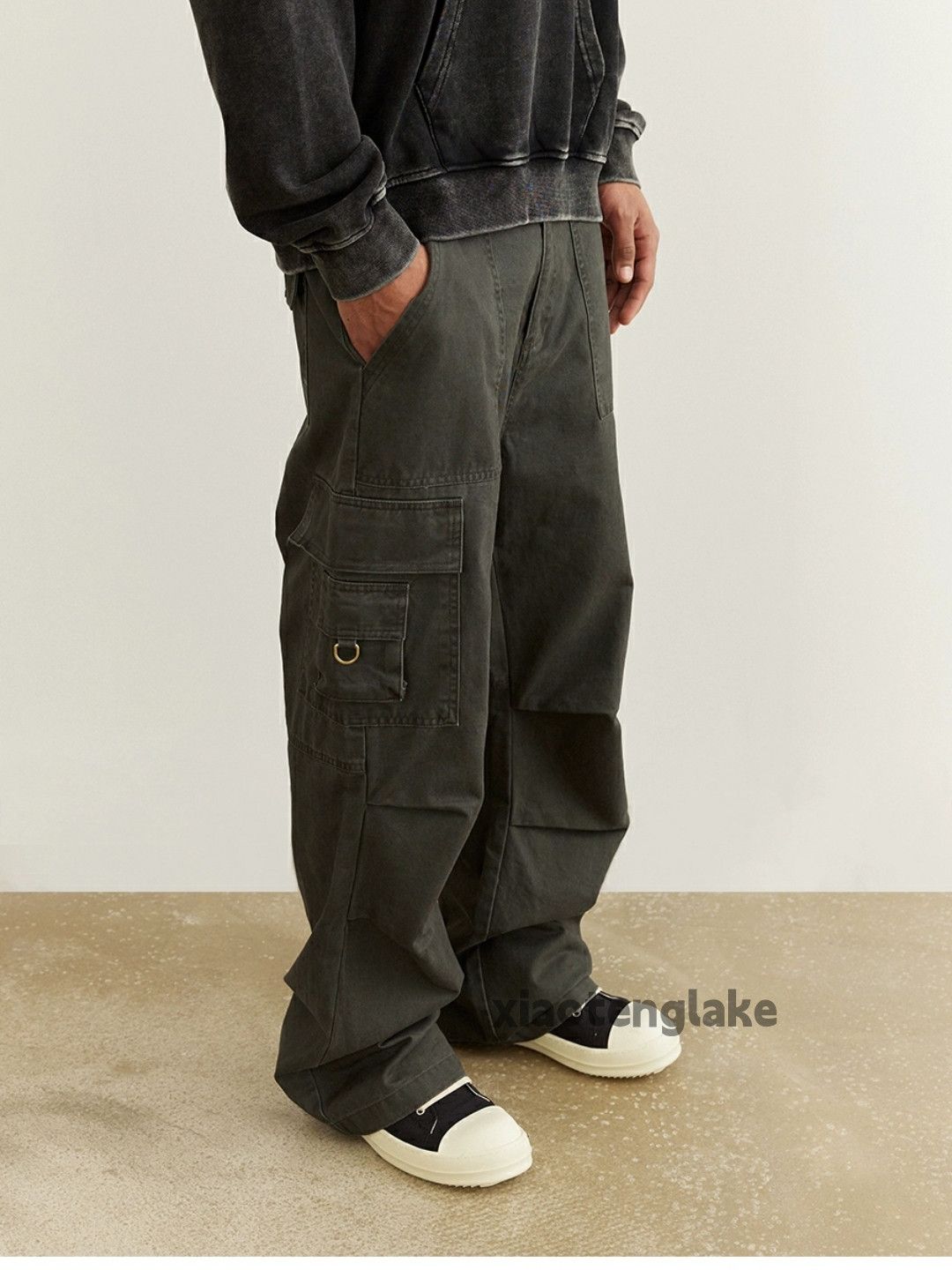 Designer × Japanese Brand × Vintage washed faded loose baggy pleated military cargo pants Size US 34 / EU 50 - 1 Thumbnail