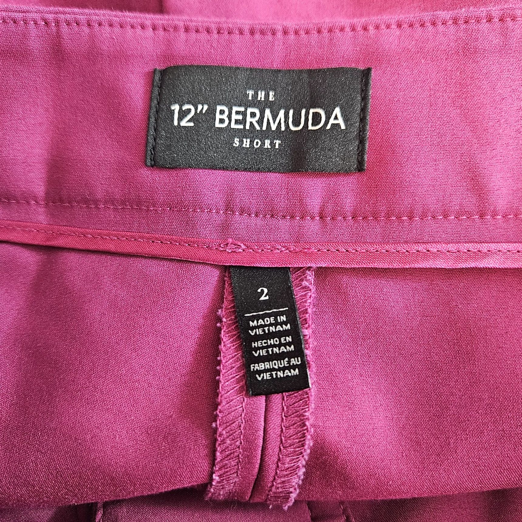 White House Black Market White House Black Market Bermuda Short Womens 12" Sz 2 Mid Rise Pink Solid Cotton Blend Zip Flat Front Size 26" / US 2 / IT 38 - 4 Thumbnail