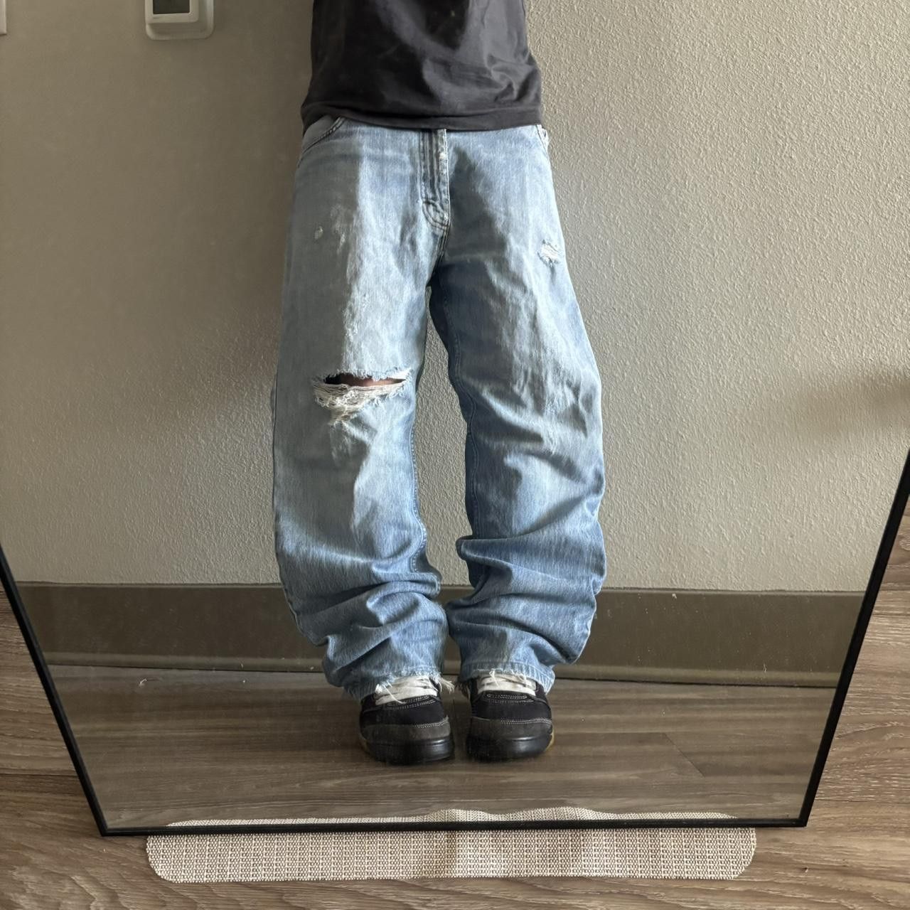 Japanese Brand Crazy Vintage Y2K/2000s Grunge Light Wash Distressed Denim Jeans! 34x30 Size US 34 / EU 50 - 1 Thumbnail