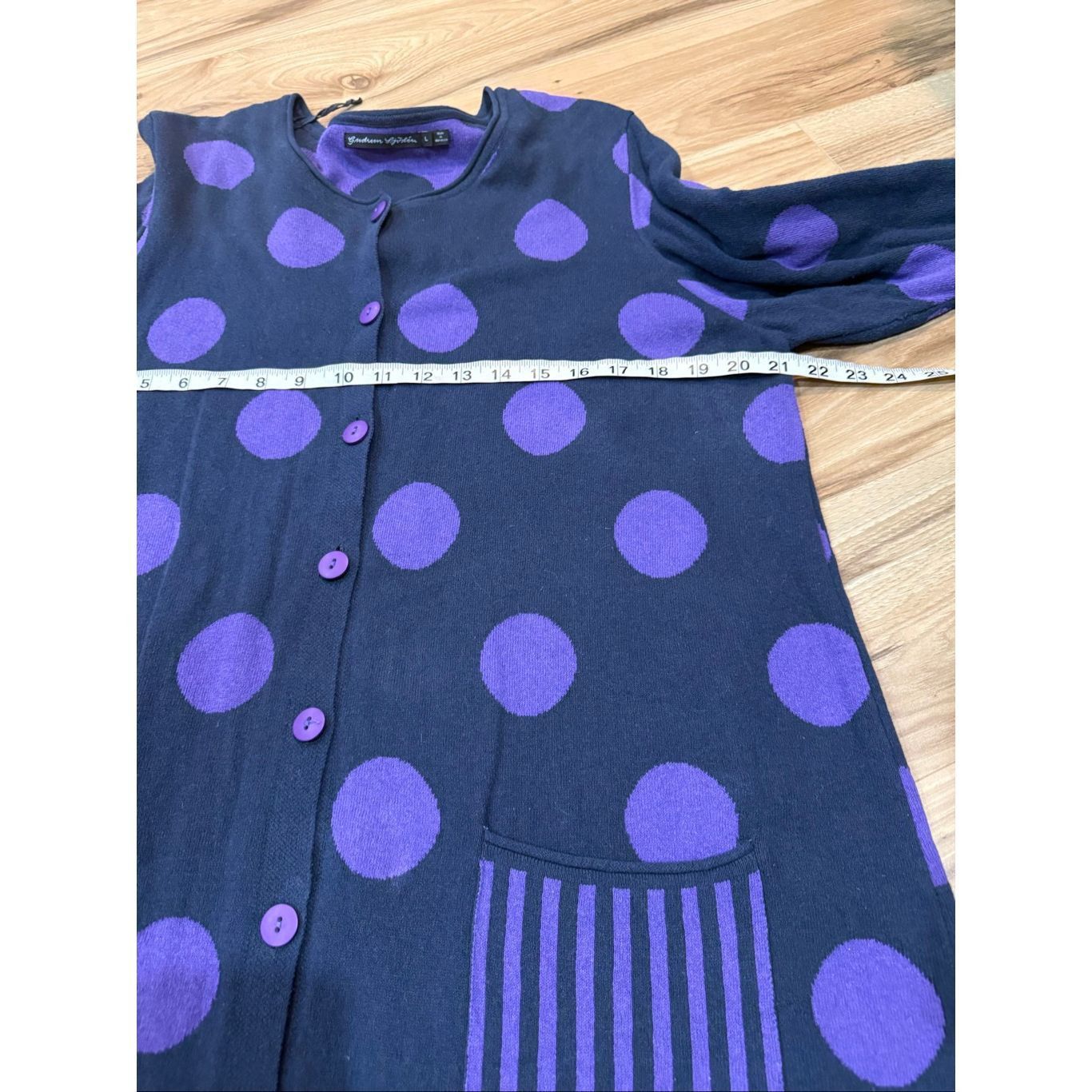Guru Gudrun Sjödén polka dot cardigan sweater cotton size Large Size L / US 10 / IT 46 - 5 Thumbnail