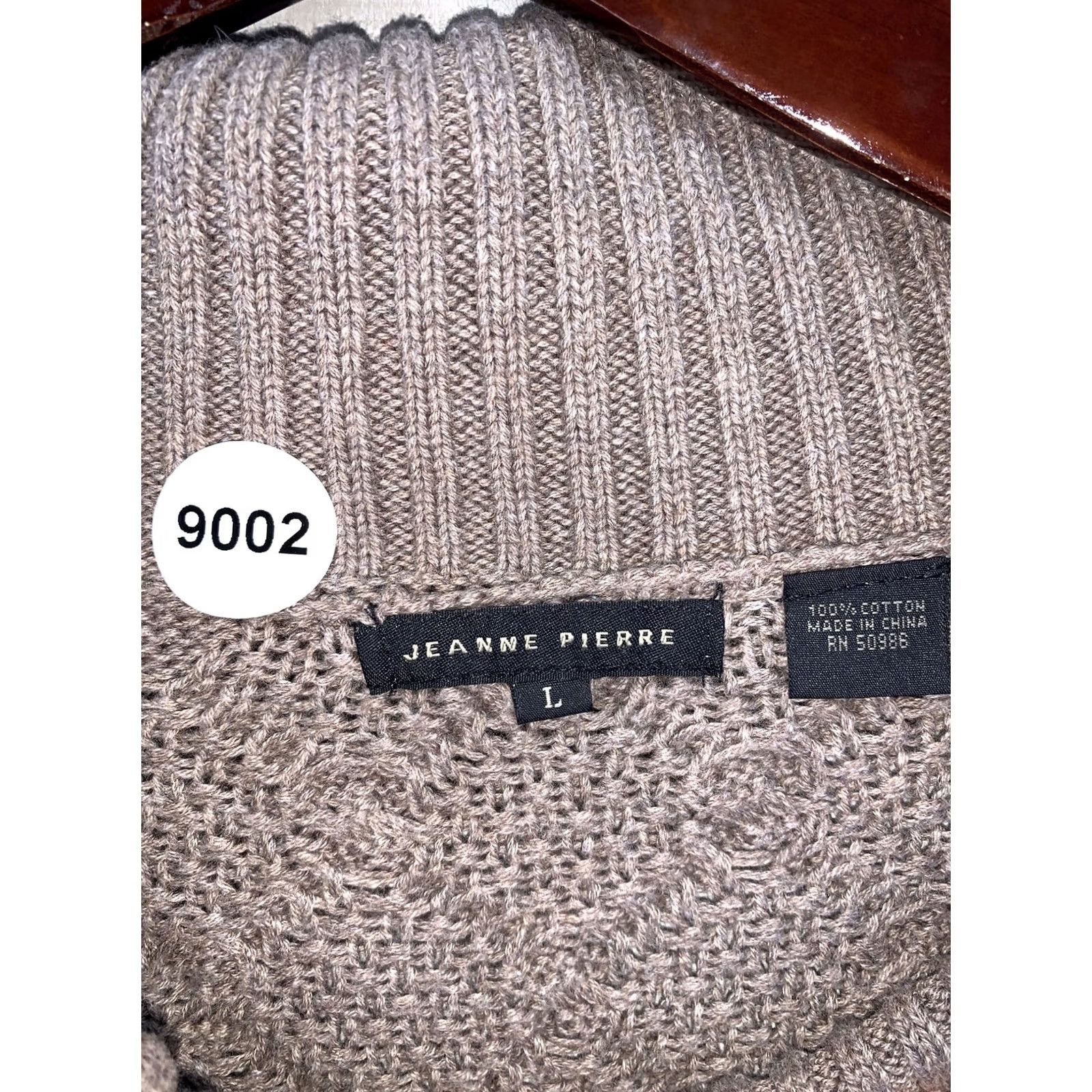 Vintage Jeanne Pierre Sweater Cowl Neck Women Large Brown Pocket Pullover Cotton Knit Size L / US 10 / IT 46 - 5 Thumbnail