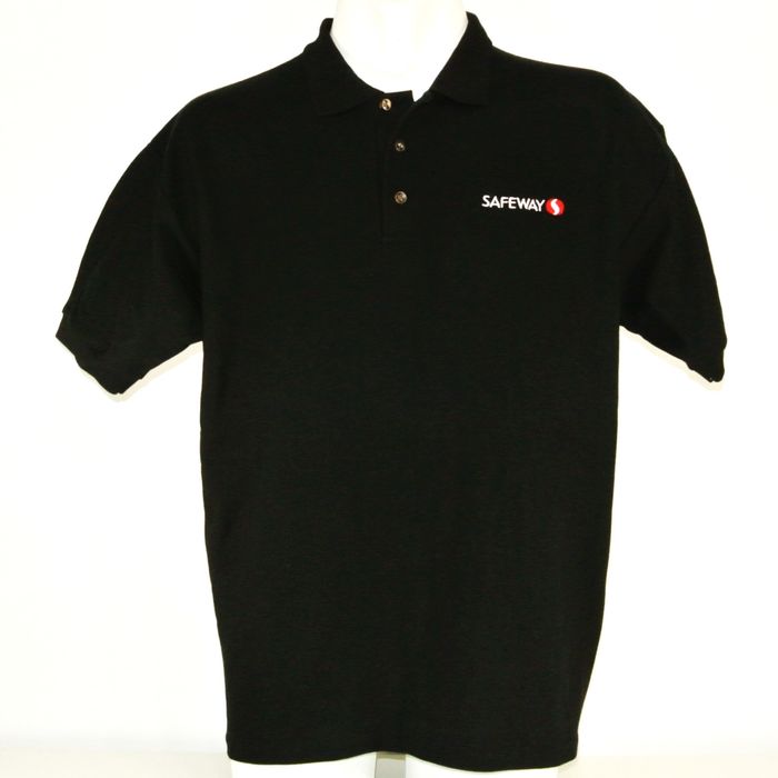 Mando SAFEWAY Grocery Store Employee Uniform Black Polo Shirt | Grailed