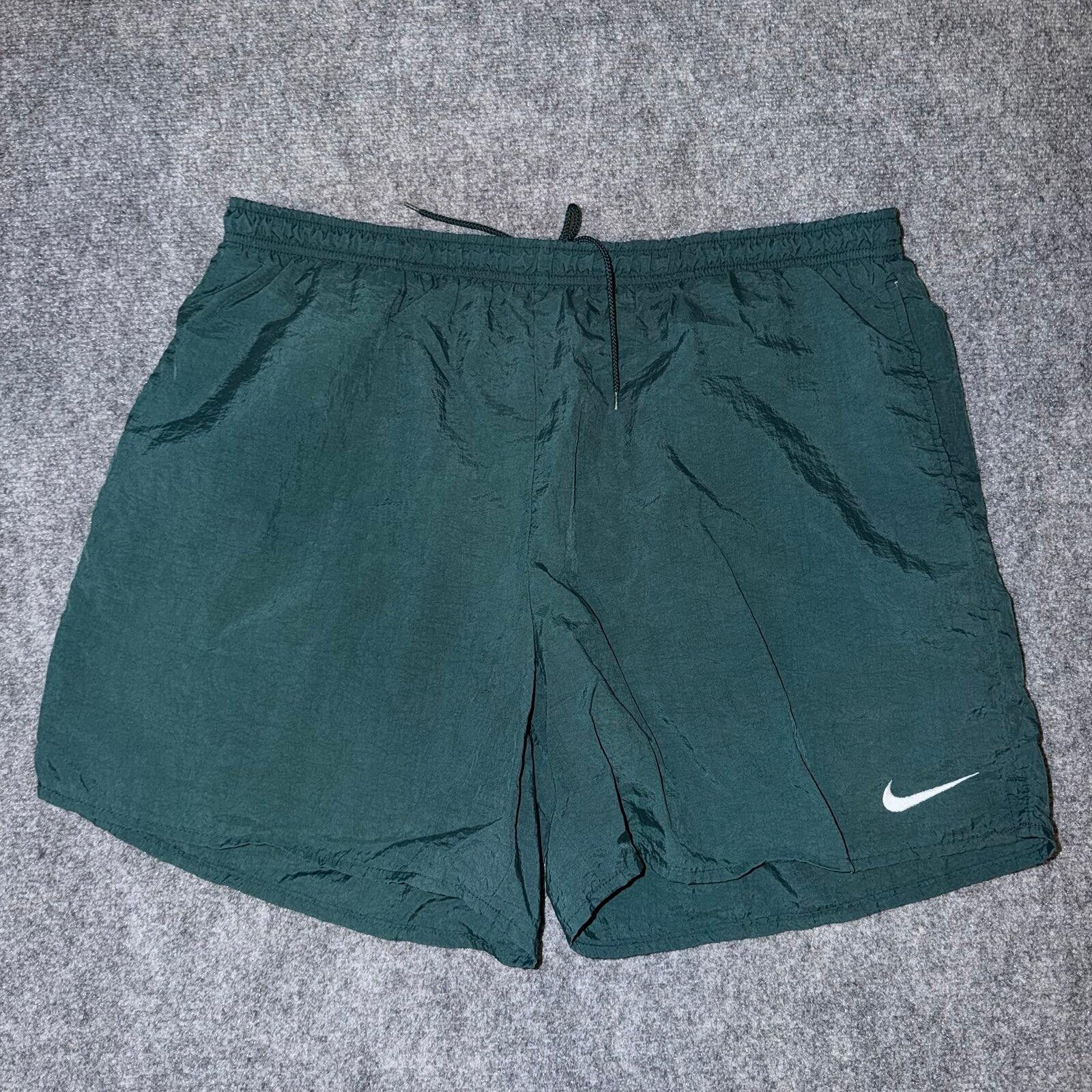 Nike Nike Dark Green Nylon Athletic Shorts Mens XL Vtg Size US 36 / EU 52 - 1 Thumbnail