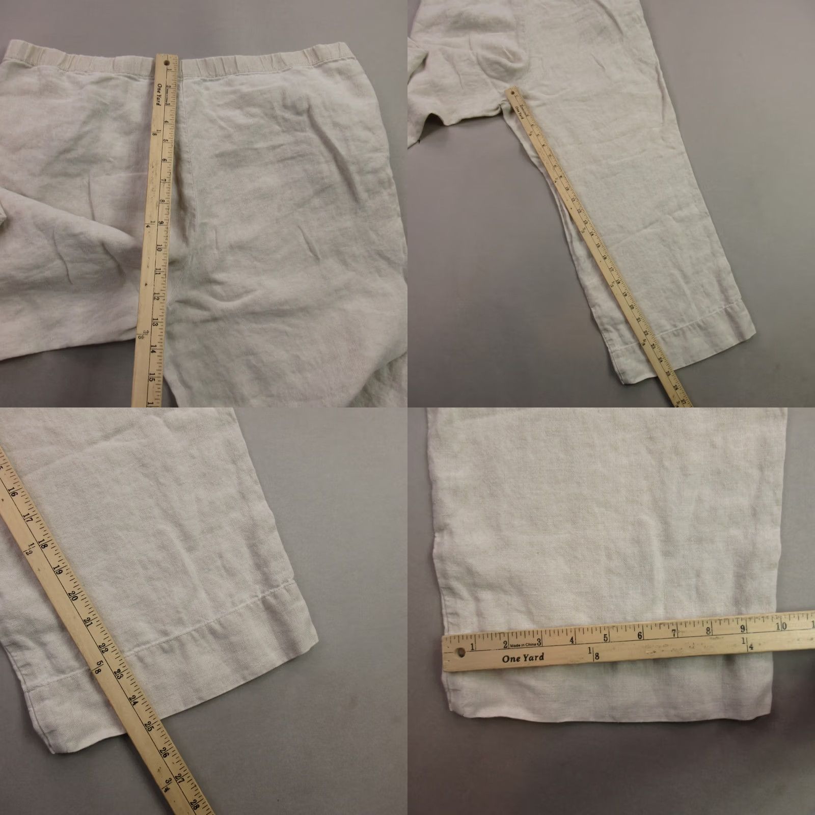 J. Jill J Jill Pants Womens Medium Wide-Leg Casual Lightweight Pockets Chino Beige Size 32" / US 10 / IT 46 - 8 Thumbnail