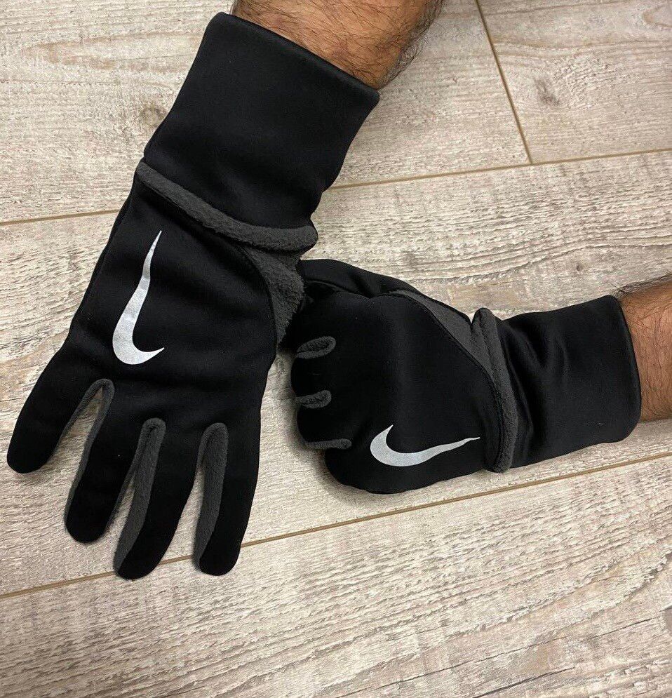 Pre-owned Nike X Vintage Nike Drill Gloves In Black