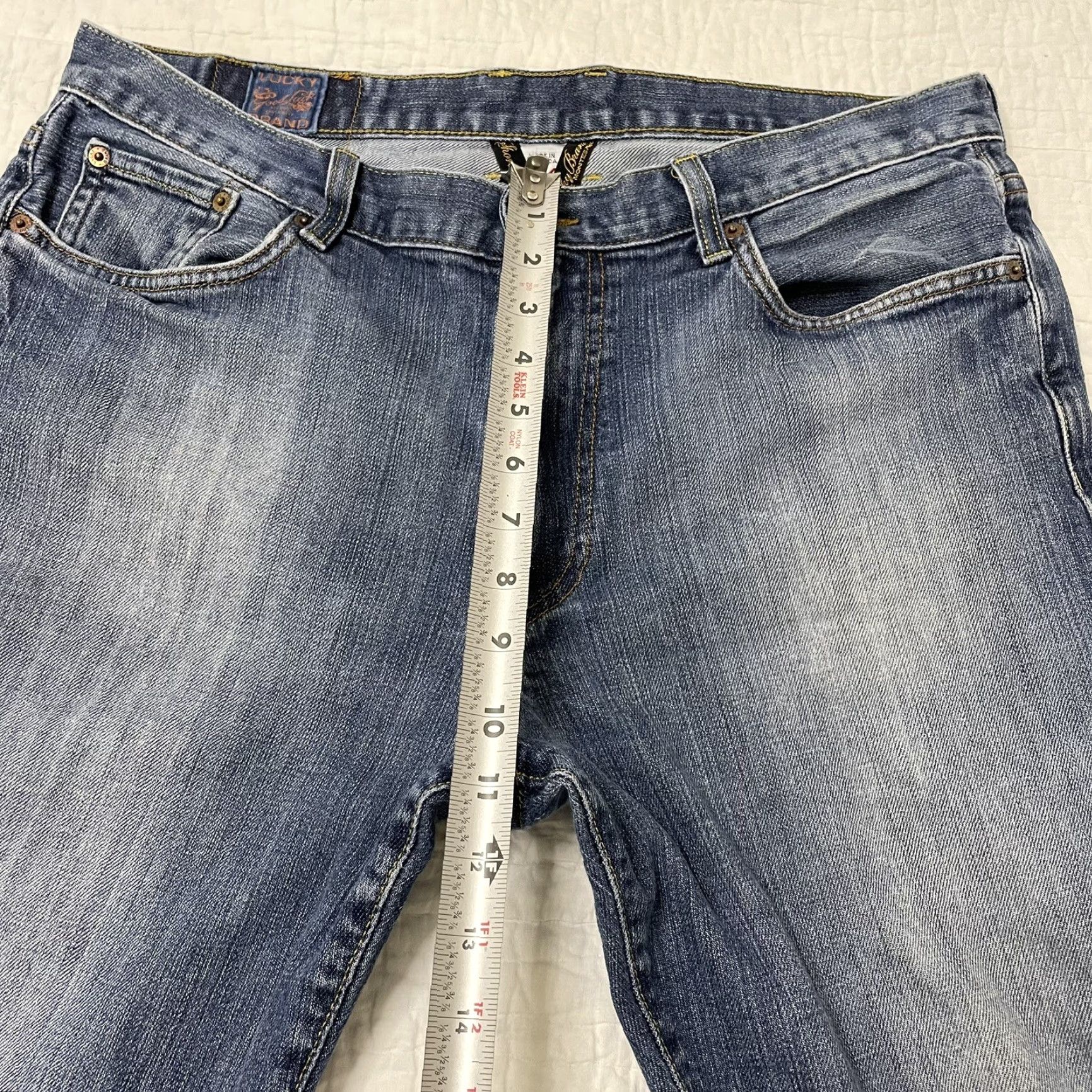 Lucky Brand Lucky Brand Jeans Men's Dark Wash 361 Vintage Straight Denim - 36 Short Inseam Regular 28in Inseam Blue Size US 36 / EU 52 - 6 Thumbnail