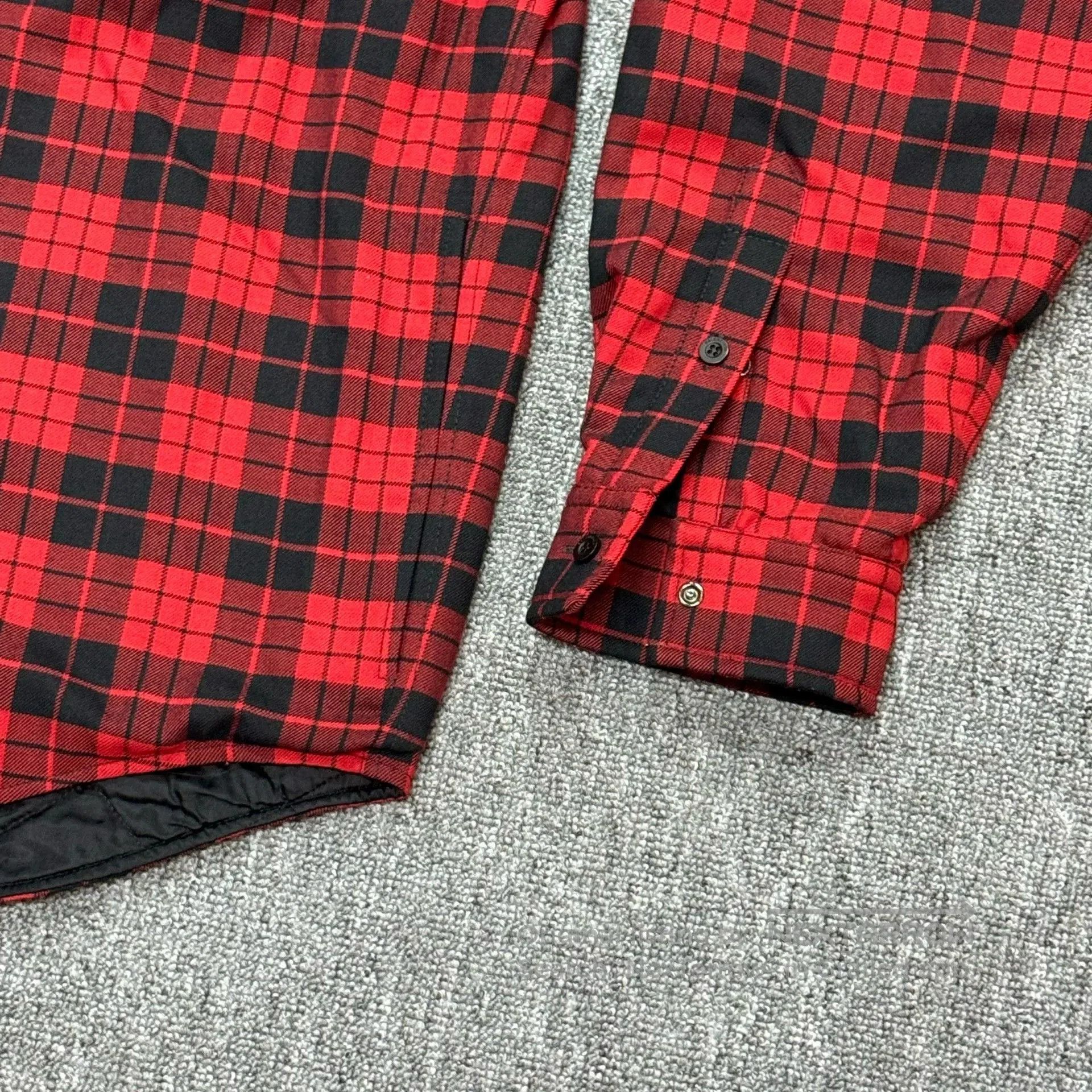 Balenciaga Balenciaga Red Black Plaid Cotton Coat. Size US L / EU 52-54 / 3 - 4 Thumbnail