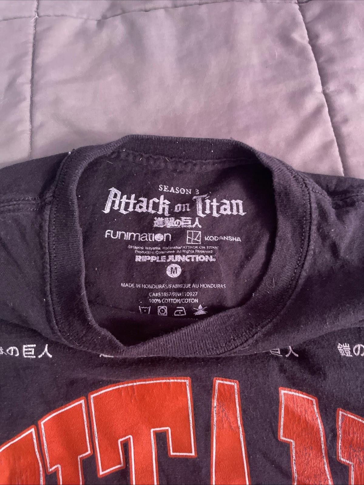 Ripple Junction Titans Attack on Titan Season 3 Graphic Anime T-Shirt Size M Size US XL / EU 56 / 4 - 5 Thumbnail
