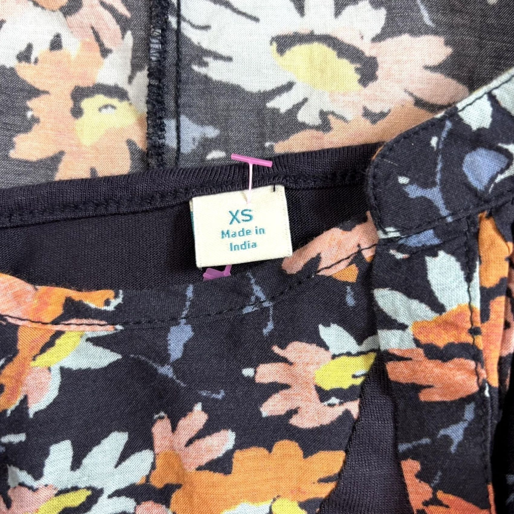 Vintage Sundance Dress Women XS Blue Floral Maxi Ruffle Sundress Boho Lined Tiered Long Cap Sleeve V-Neck Pullover Size XS / US 0-2 / IT 36-38 - 4 Thumbnail