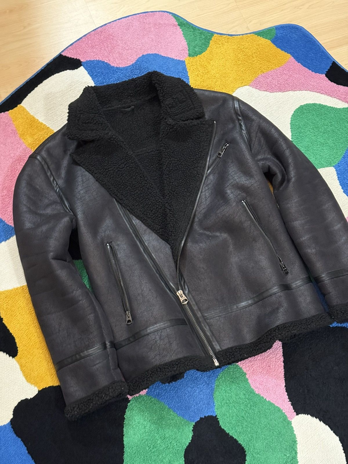 ONLY & SONS Sheepskin coat Size US XL / EU 56 / 4 - 1 Thumbnail